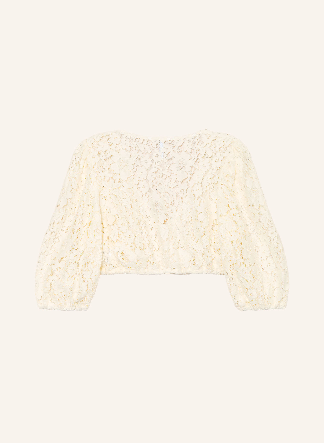 wallmann Blouse Dirndl en dentelle à manches 3/4: CRÈME