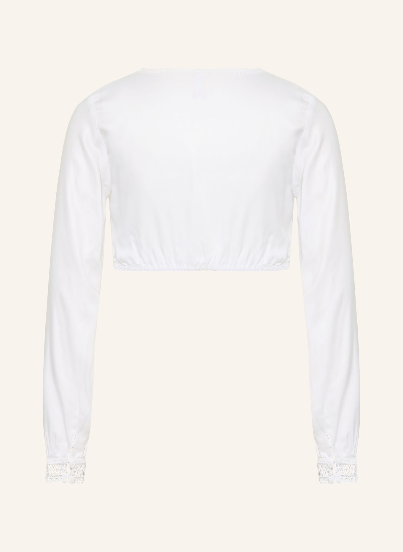 wallmann Dirndlbluse mit Spitze: WEISS