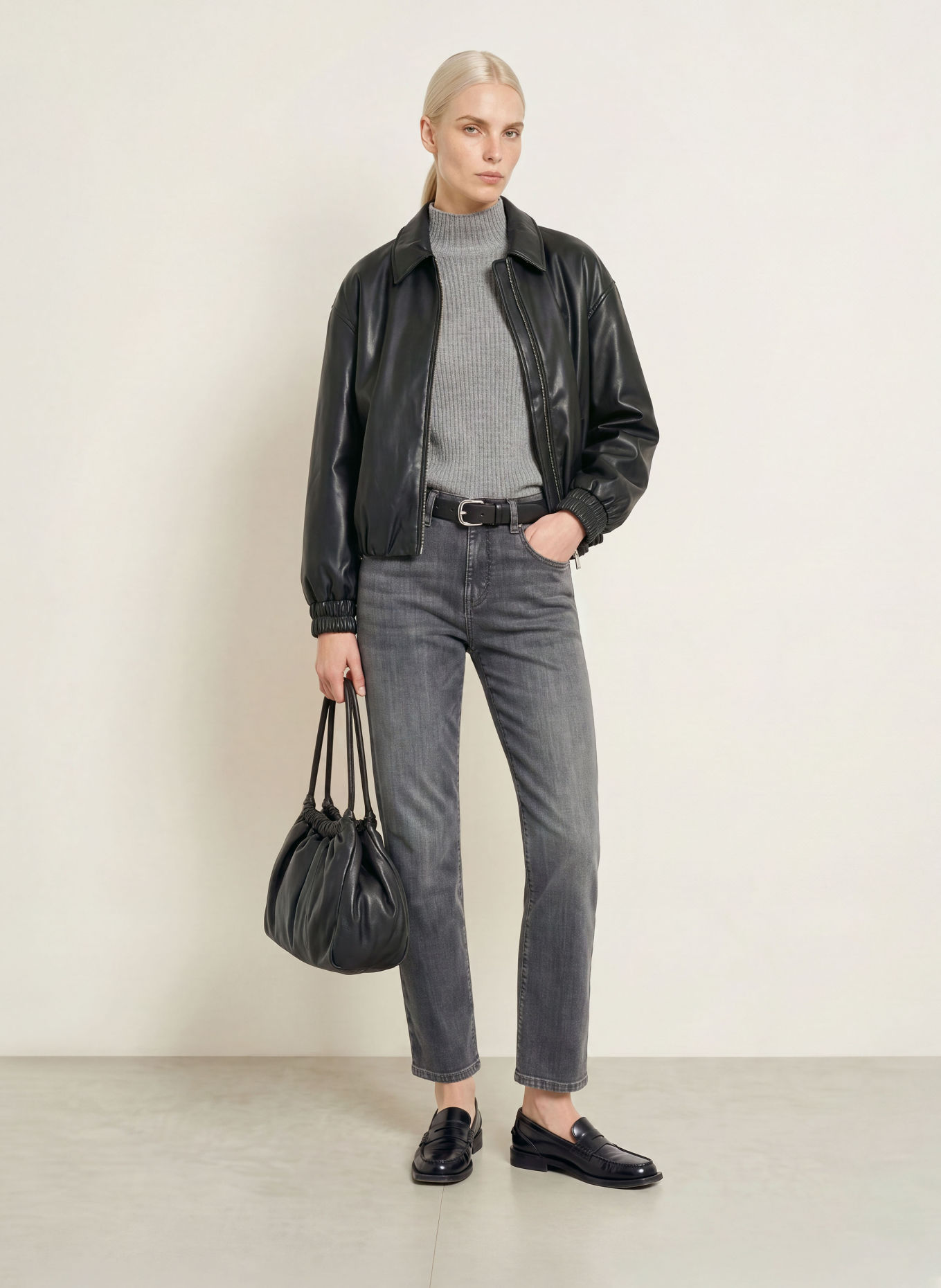 MAC Jean droit GINA: D973 dark grey wash