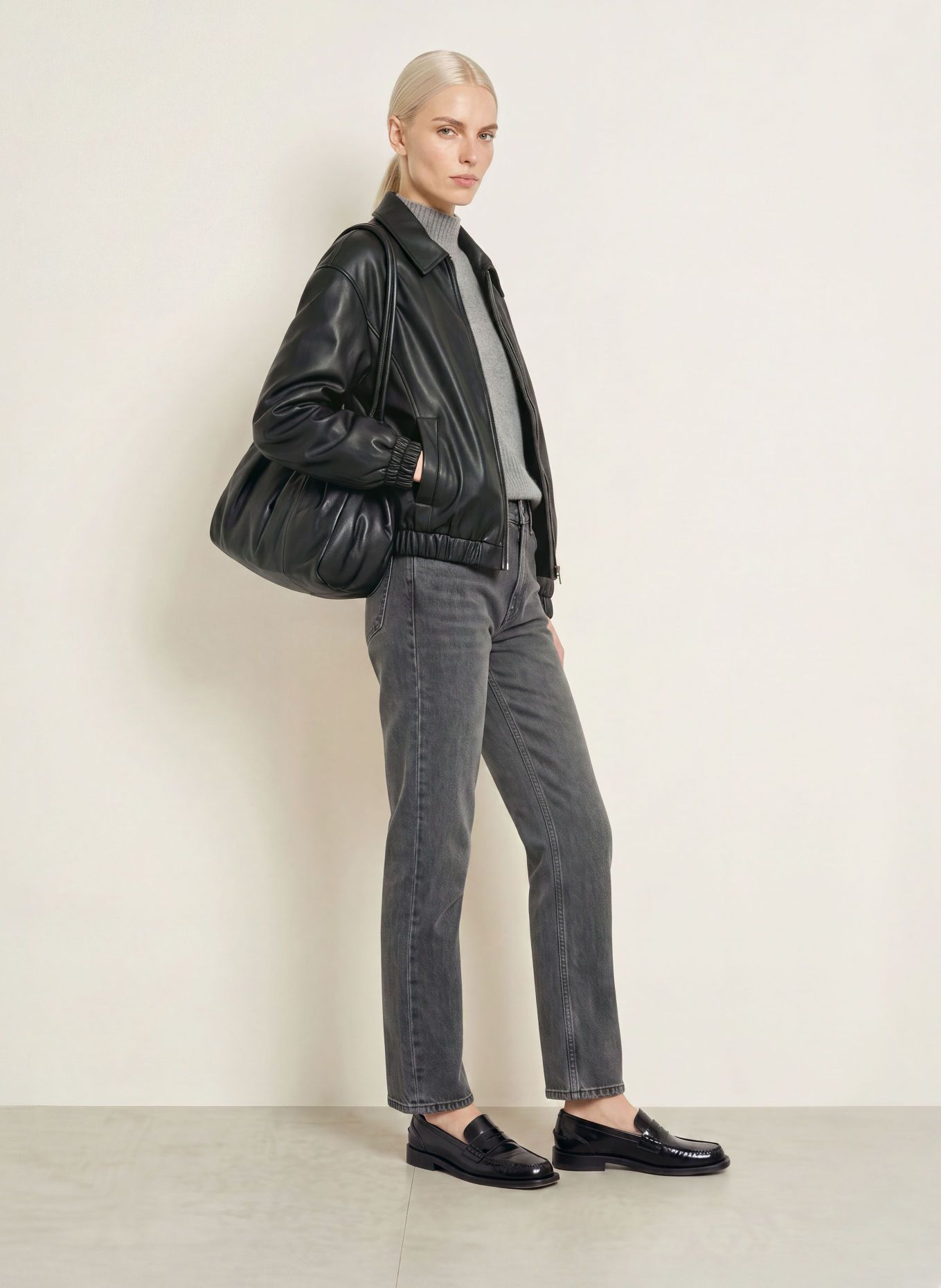 MAC Jean droit GINA: D973 dark grey wash