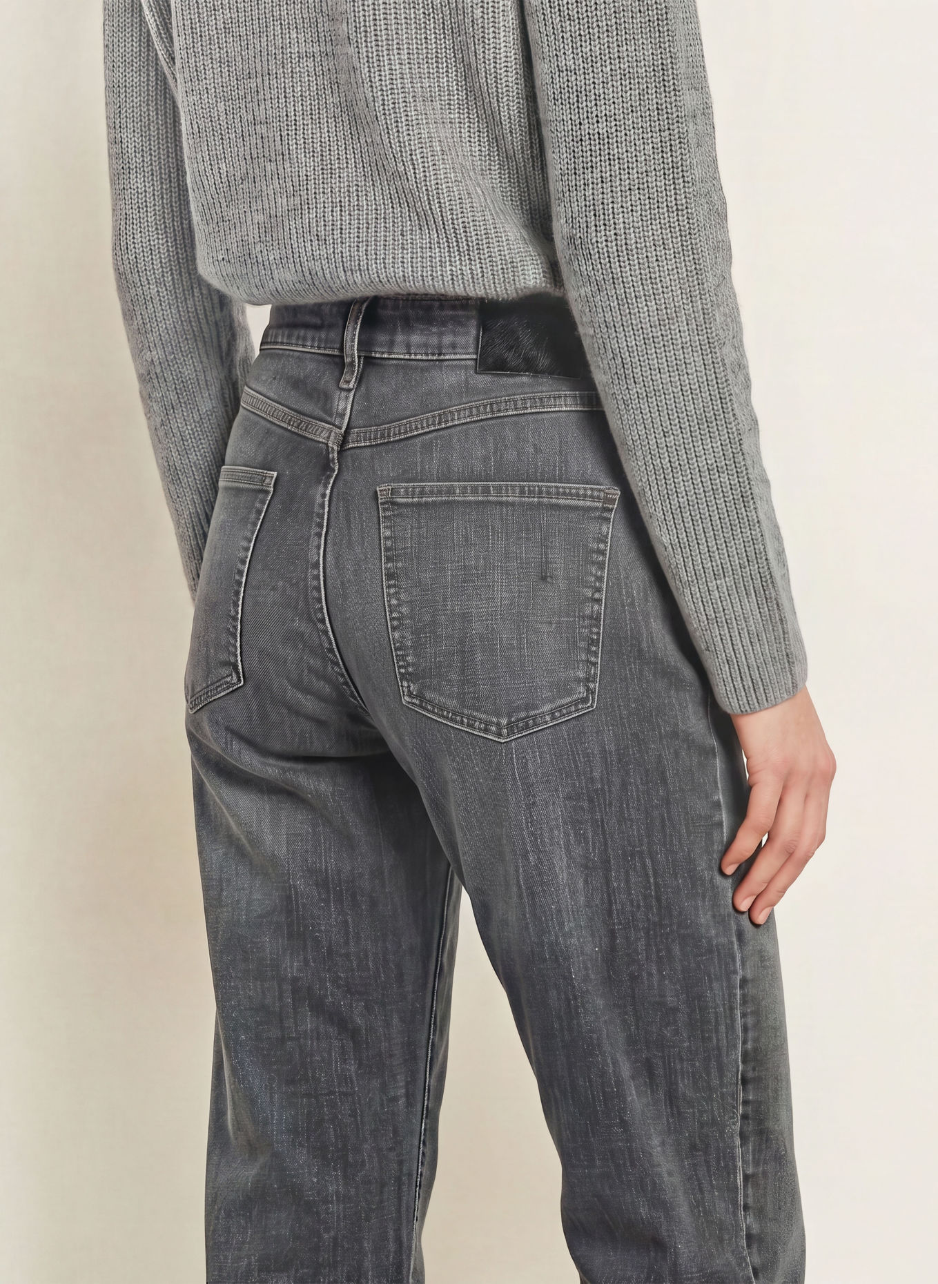MAC Jean droit GINA: D973 dark grey wash