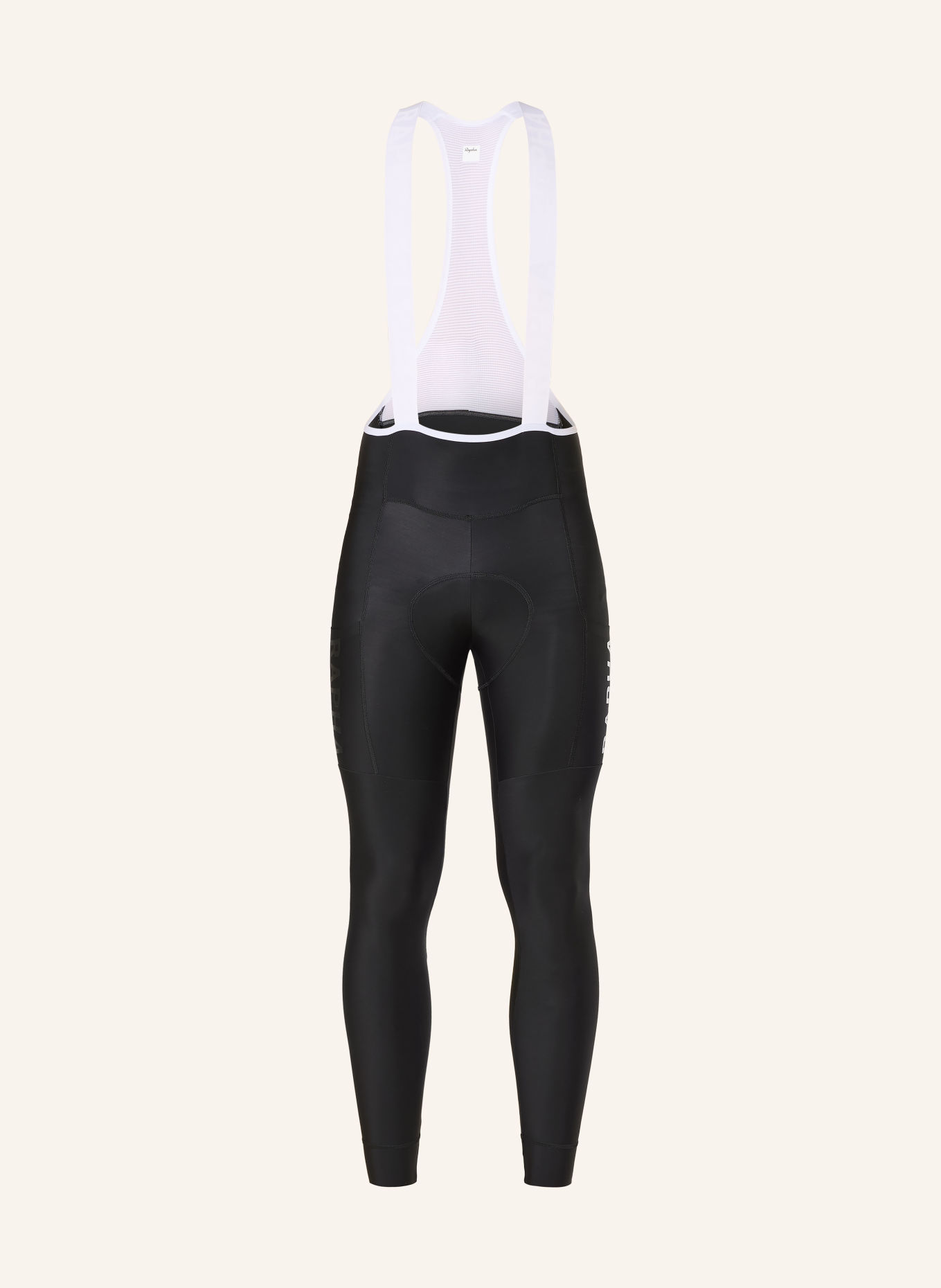 Rapha Pantaloni de ciclism PRO TEAM LIGHTWEIGHT cu bretele și inserție căptușită: NEGRU / ALB