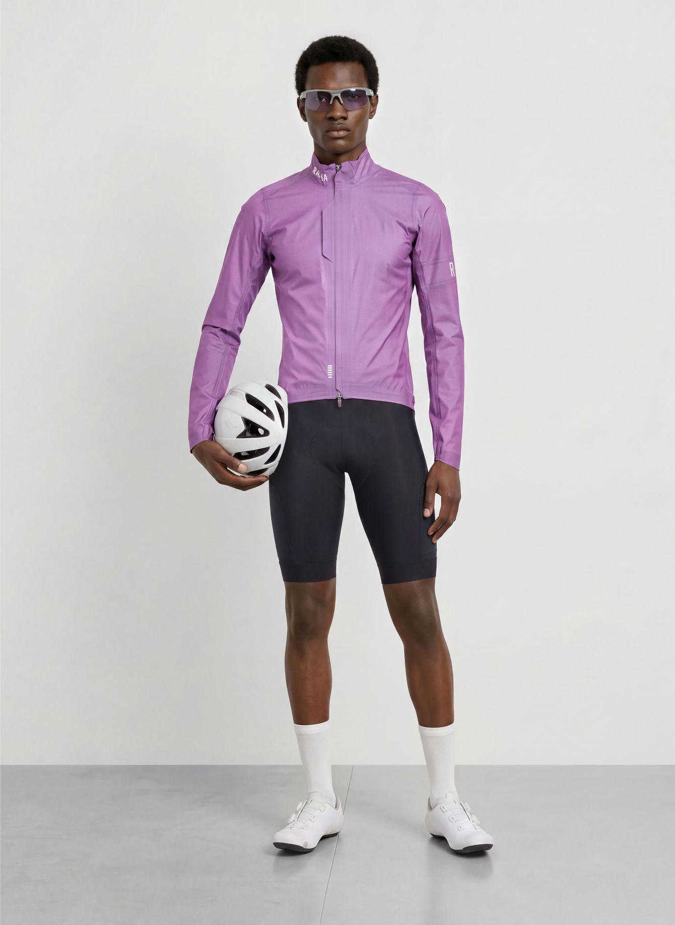 Rapha PRO TEAM GORE-TEX LIGHTWEIGHT RAIN Cycling jacket: PURPLE / WHITE