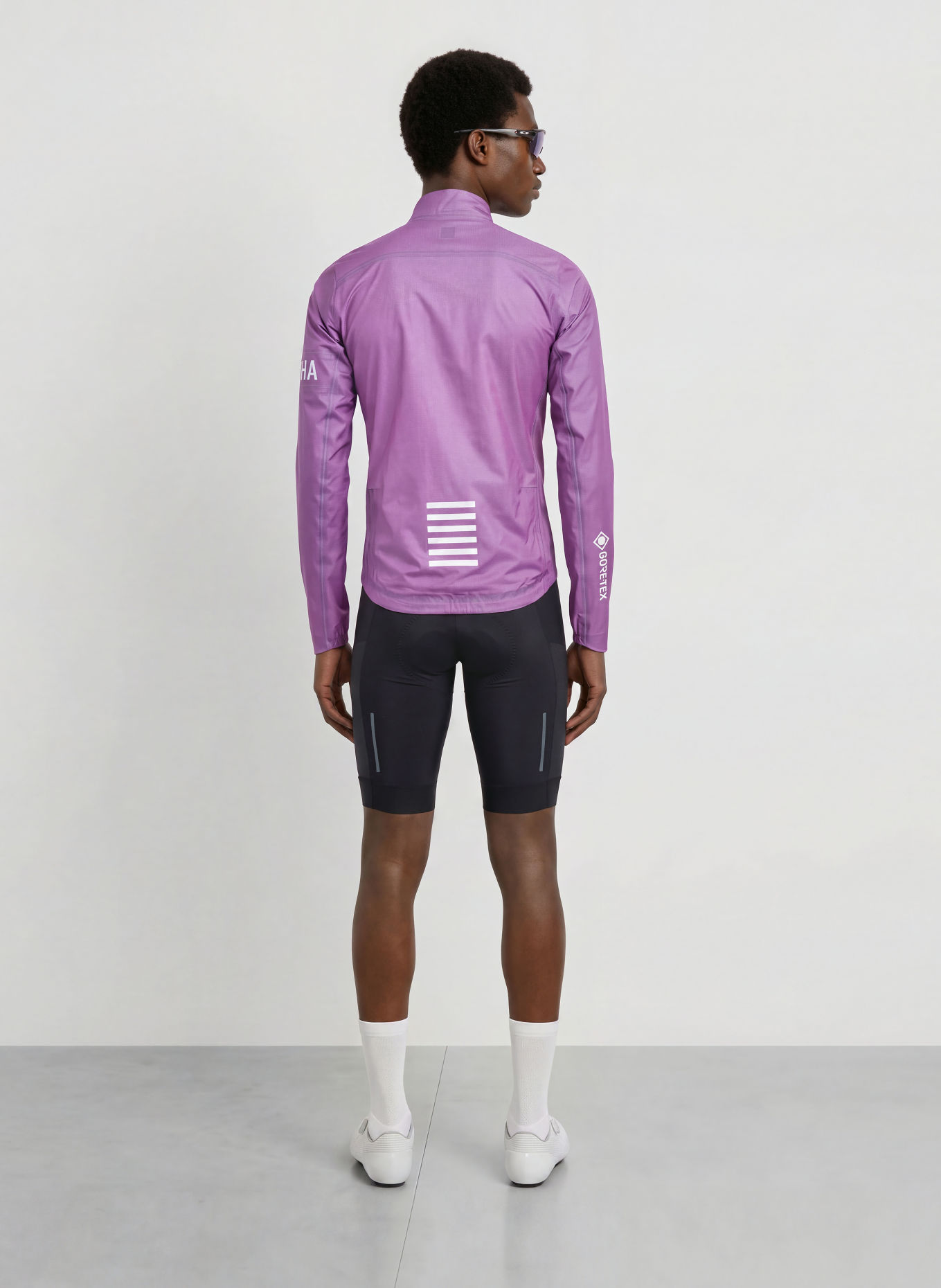Rapha PRO TEAM GORE-TEX LIGHTWEIGHT RAIN Cycling jacket: PURPLE / WHITE