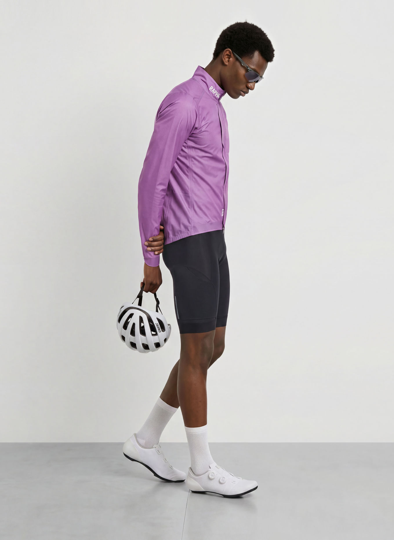 Rapha PRO TEAM GORE-TEX LIGHTWEIGHT RAIN Cycling jacket: PURPLE / WHITE