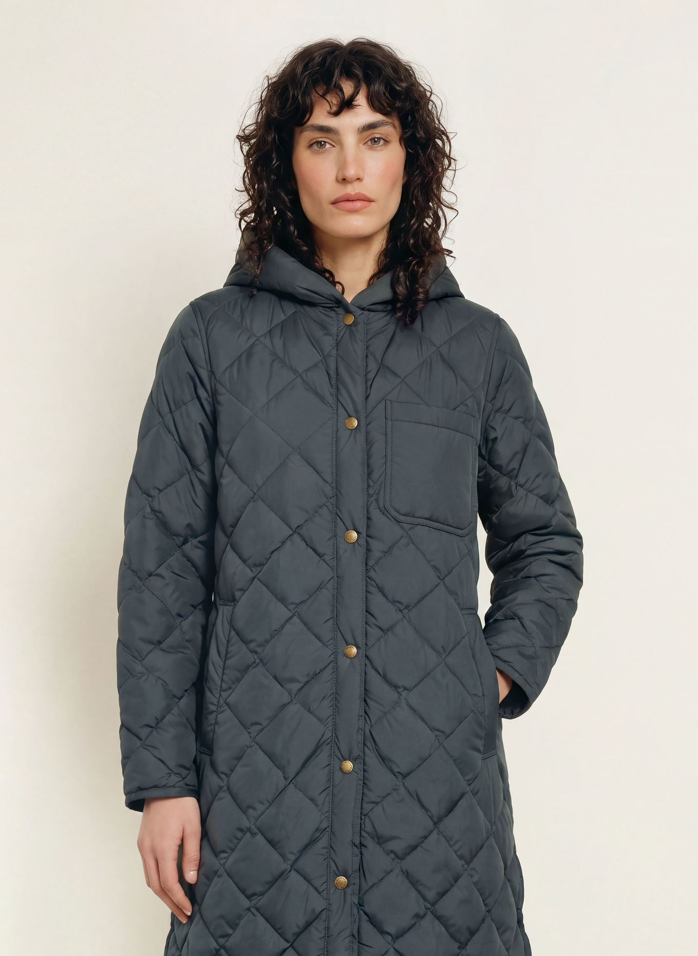 WOOLRICH Lightweight down coat: DARK GRAY