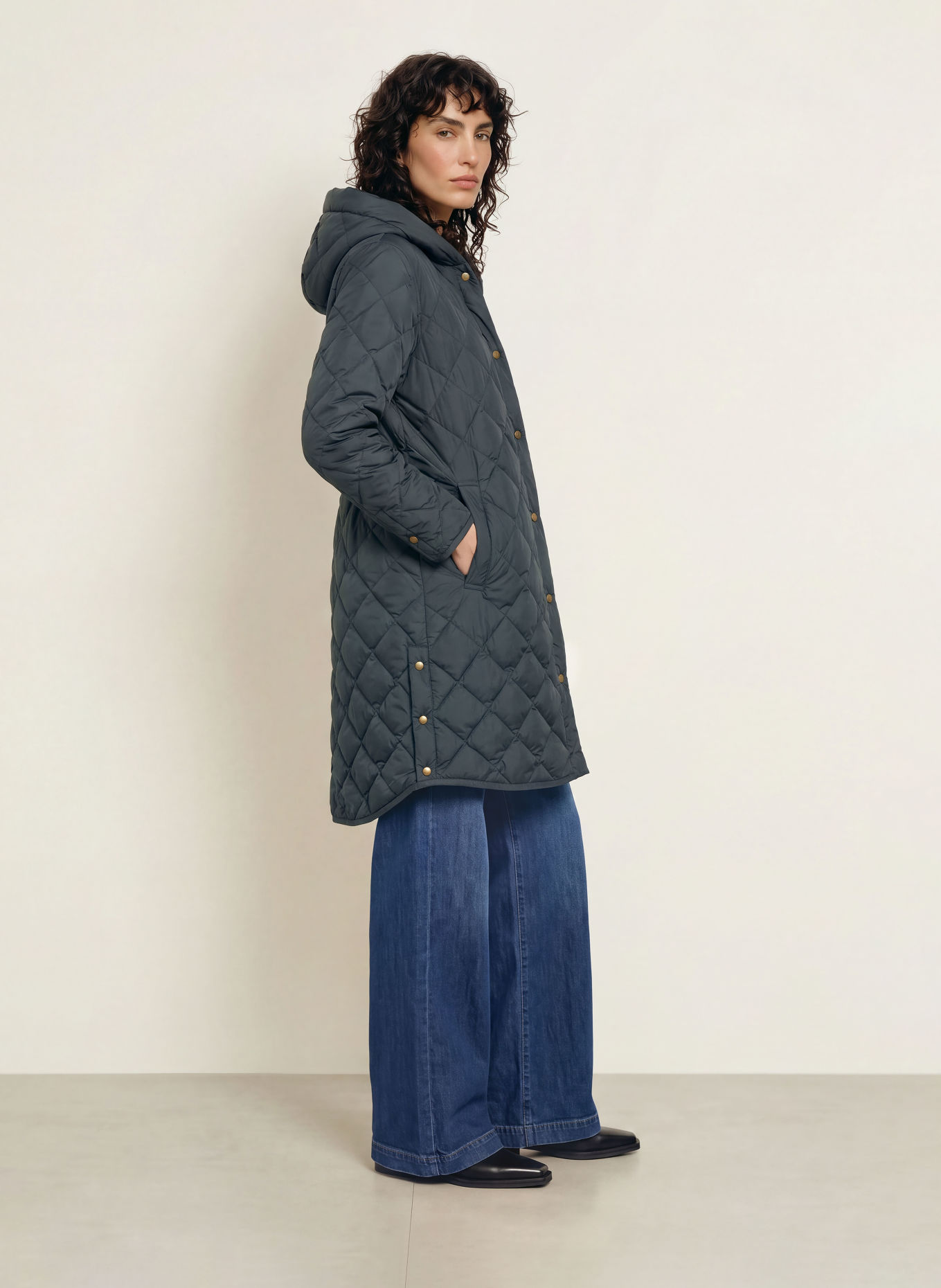WOOLRICH Lightweight down coat: DARK GRAY