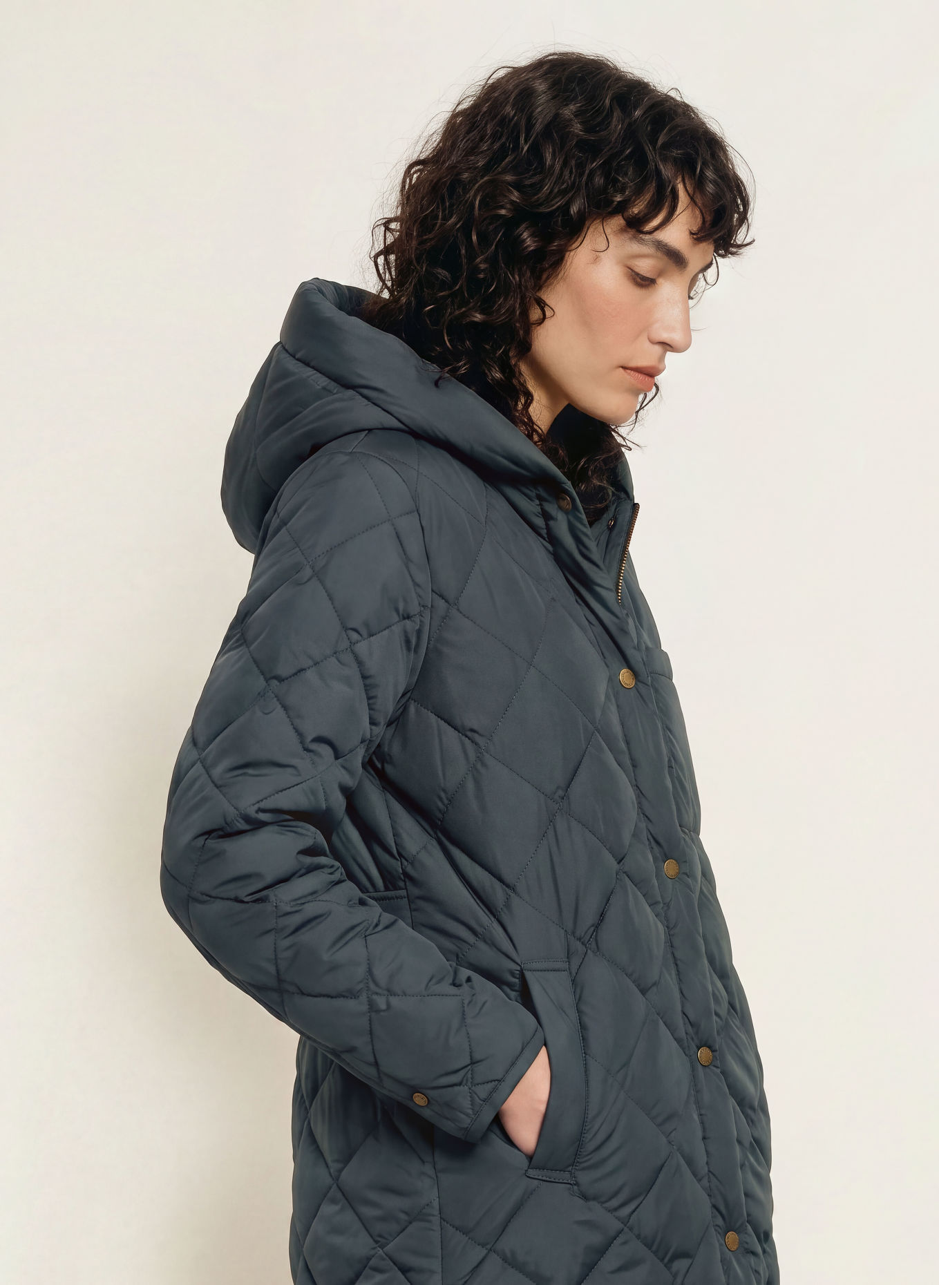 WOOLRICH Lightweight down coat: DARK GRAY