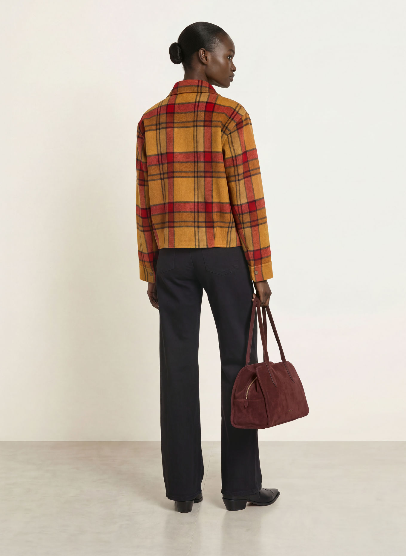 WOOLRICH Overshirt: CAMEL / RED / BLACK
