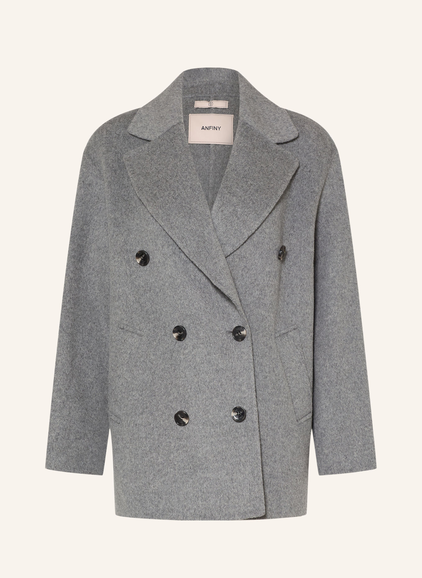 ANFINY KATE Pea coat: GRAY