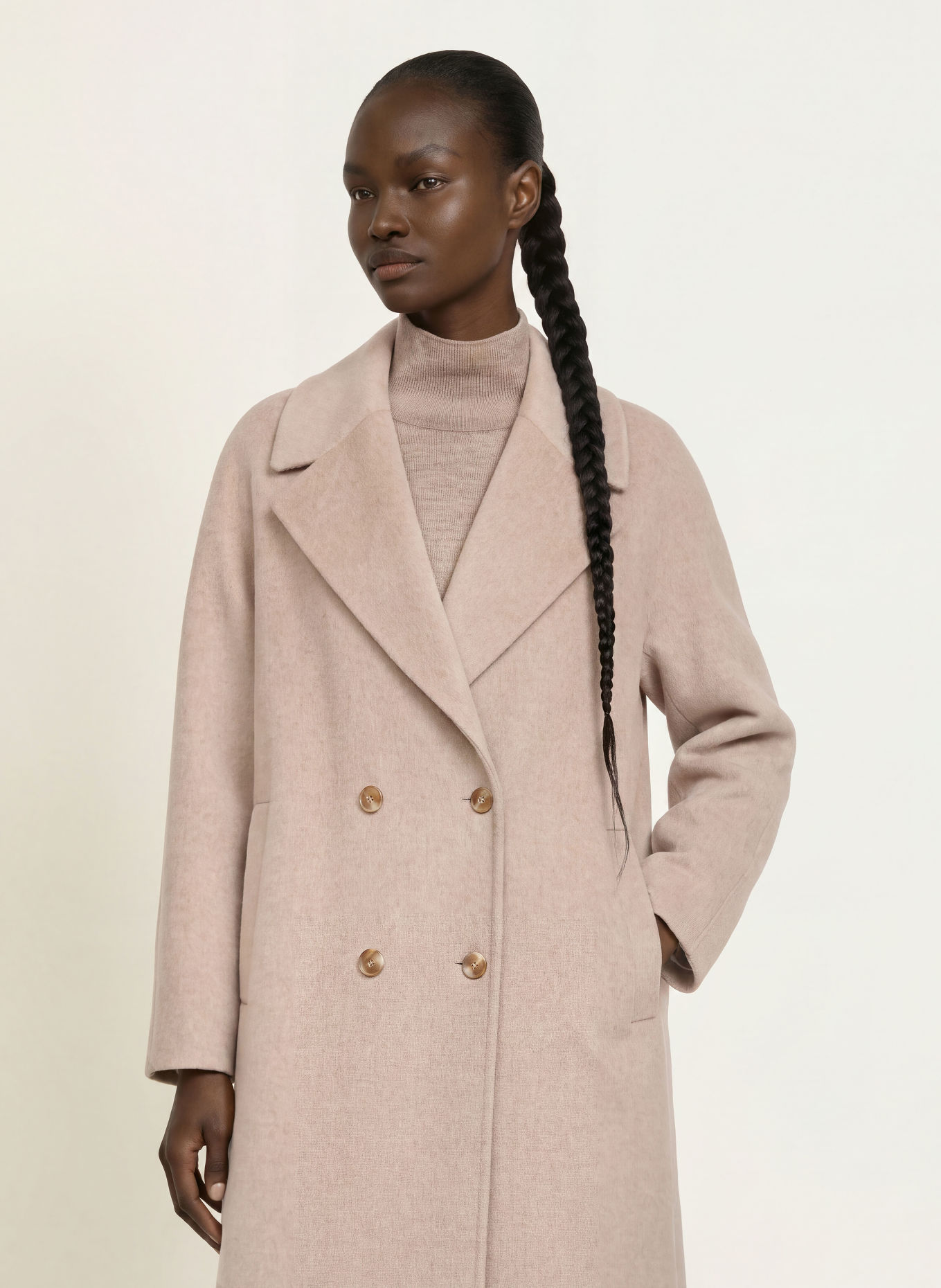 ANFINY CAROLINE Wool coat: BEIGE