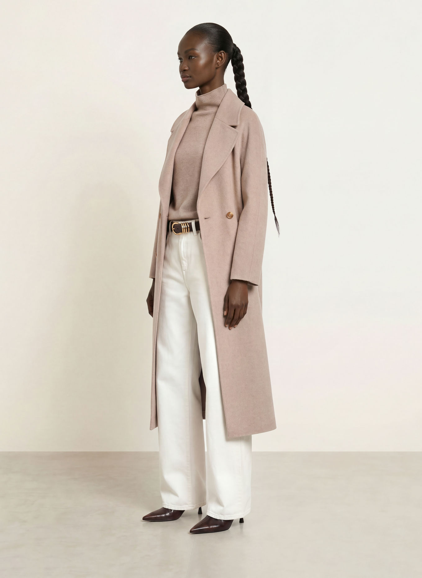 ANFINY CAROLINE Wool coat: BEIGE