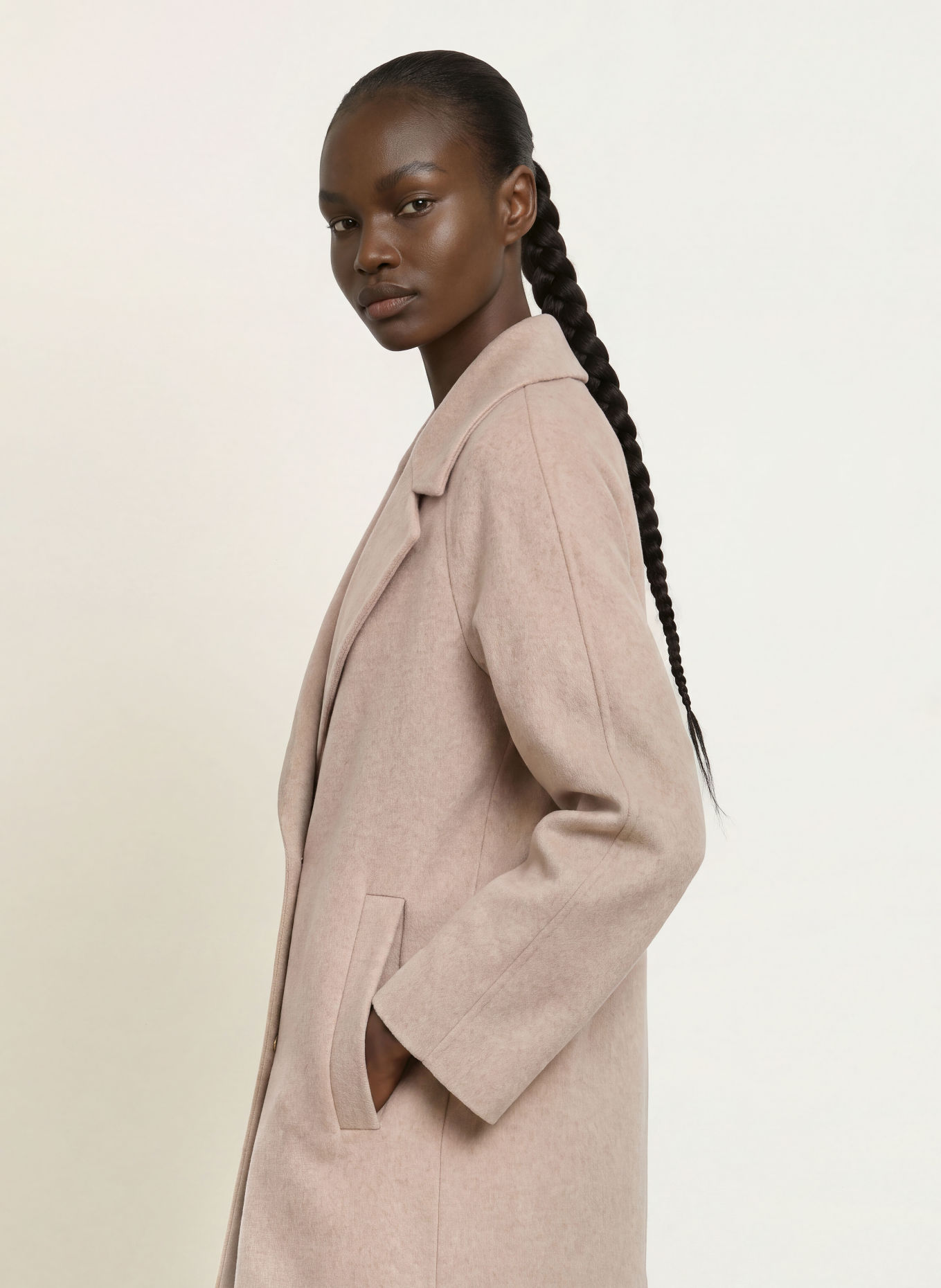 ANFINY CAROLINE Wool coat: BEIGE