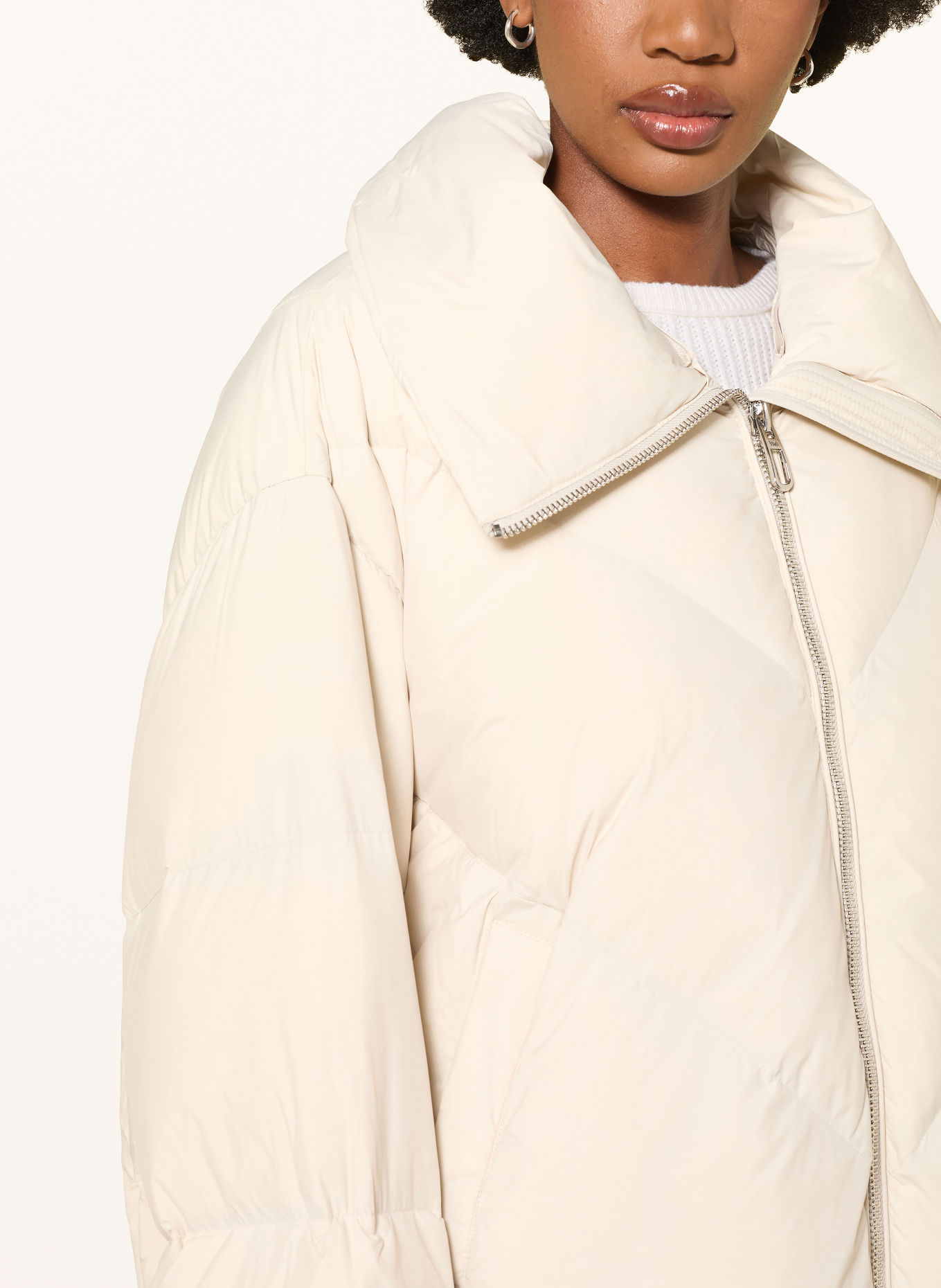 DUNO CELIA Down Jacket with Detachable Faux Fur: CREAM