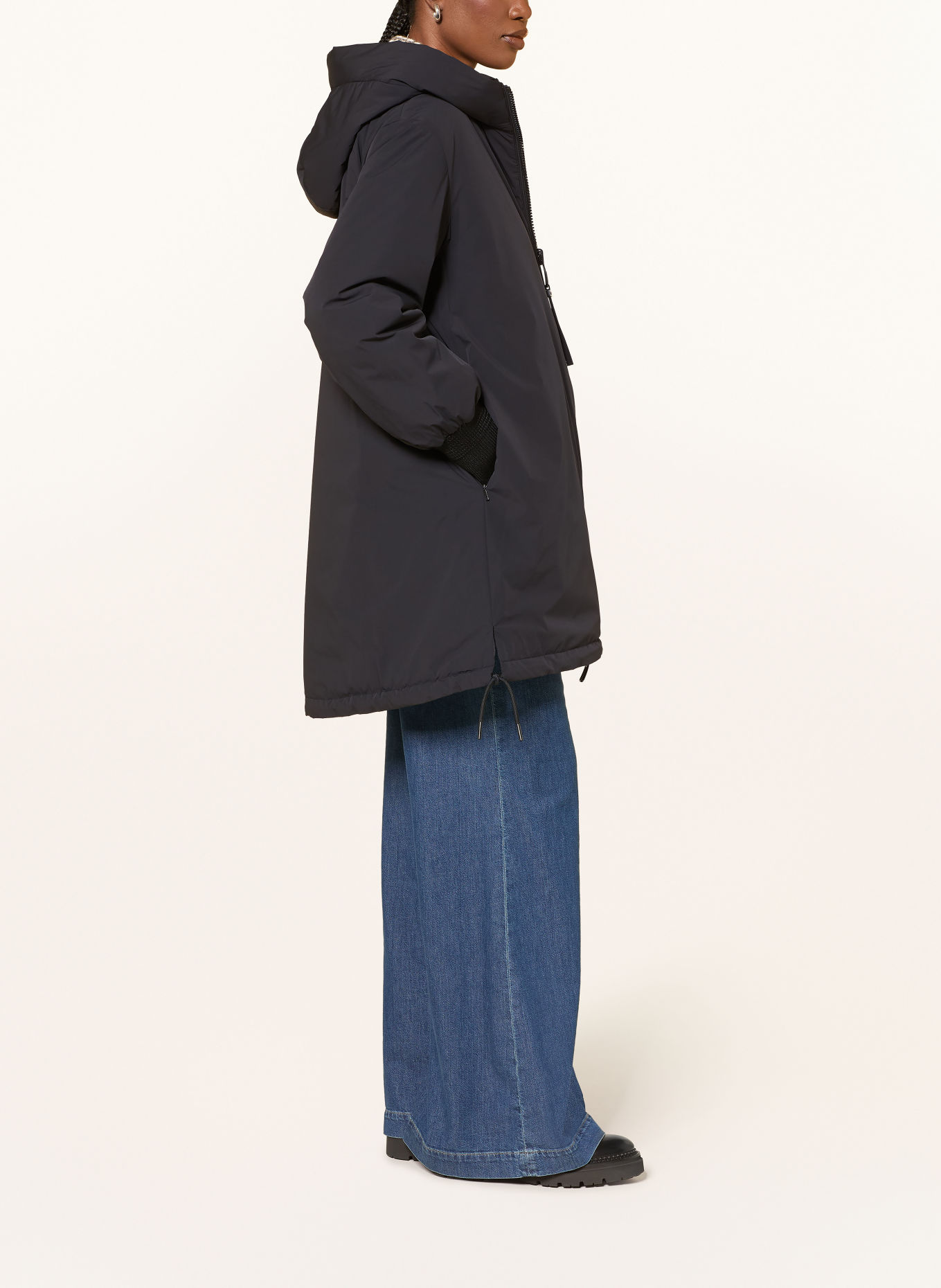 DUNO Lightweight-Daunenjacke RALIA zum Wenden: SCHWARZ