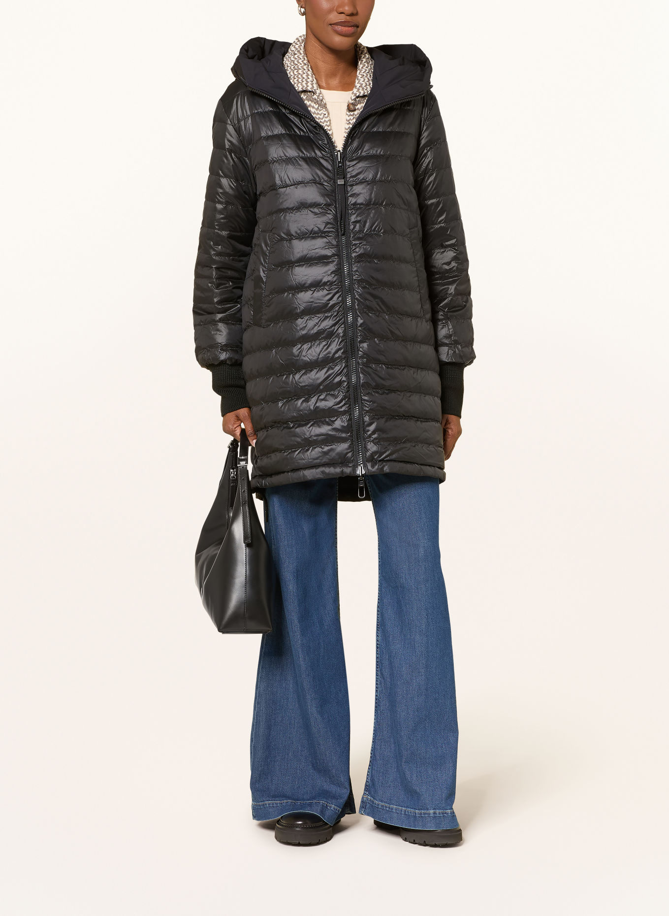 DUNO Lightweight-Daunenjacke RALIA zum Wenden: SCHWARZ