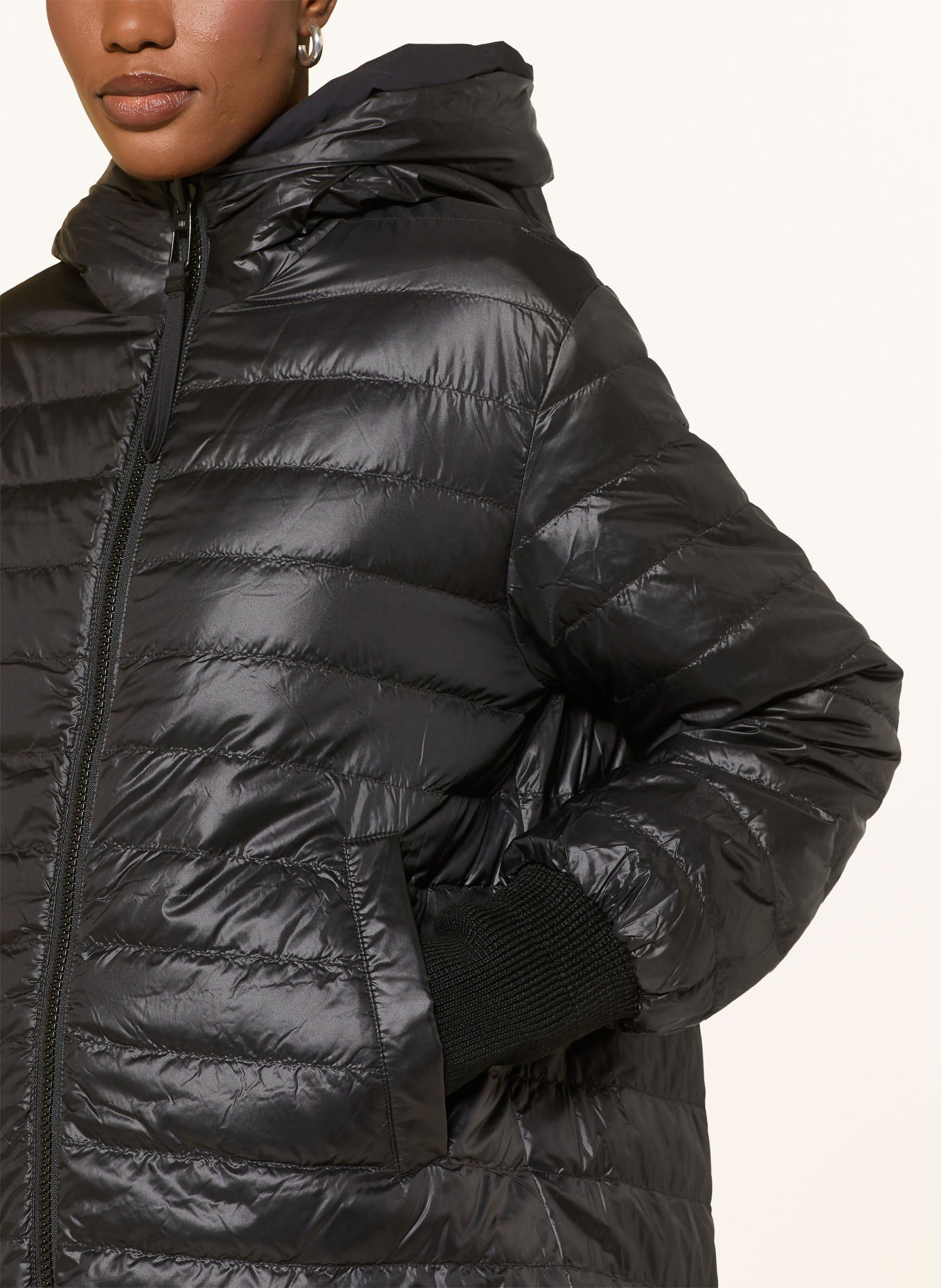 DUNO Lightweight-Daunenjacke RALIA zum Wenden: SCHWARZ