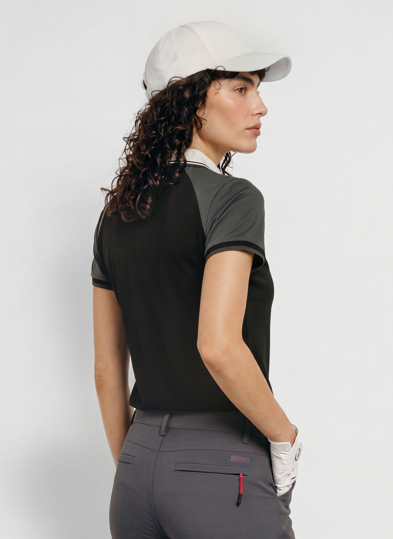 EA7 EMPORIO ARMANI Funktions-Poloshirt: SCHWARZ / DUNKELGRAU / WEISS