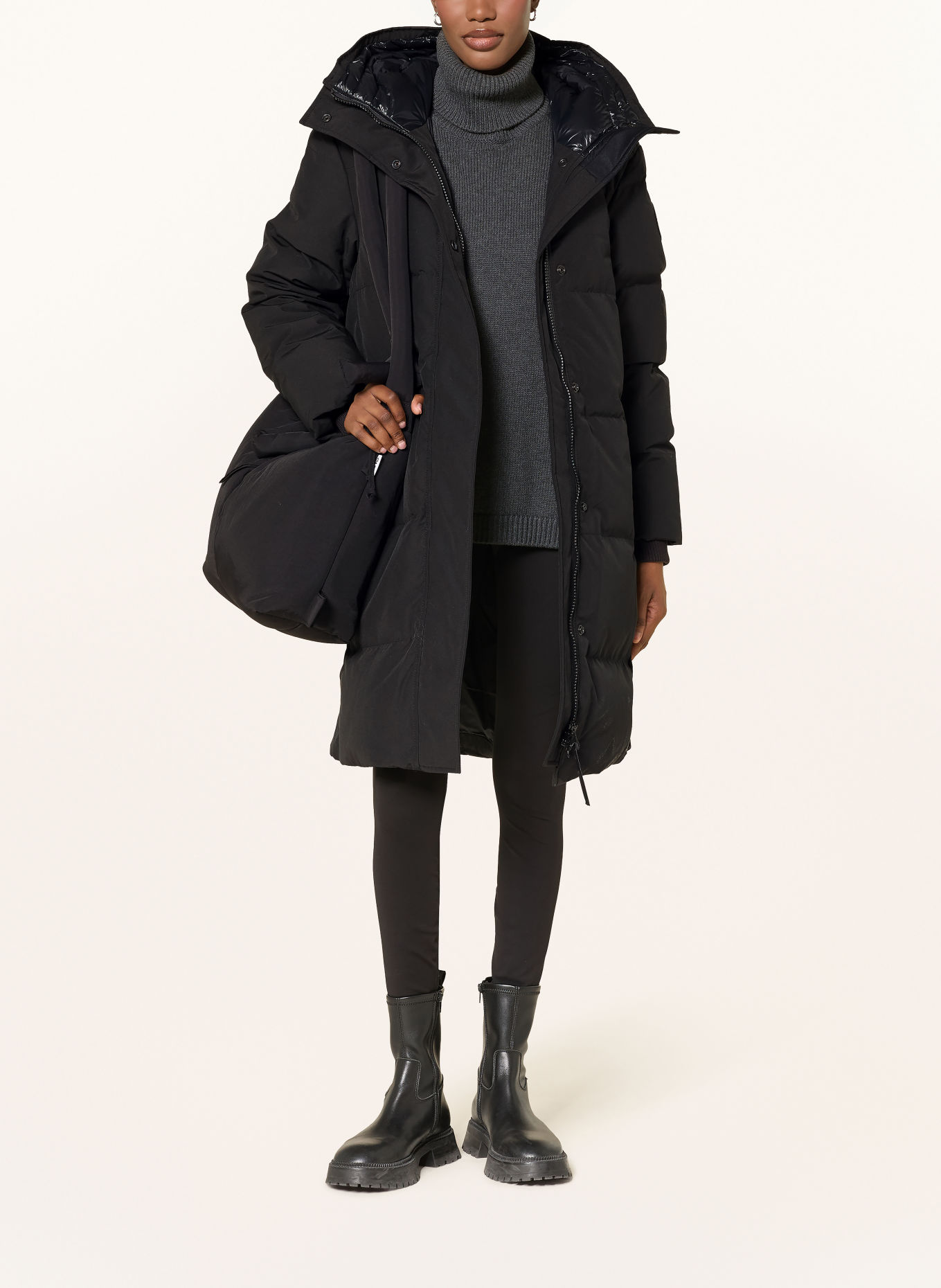 CANADA GOOSE Donsmantel LOUISE PARKA: ZWART