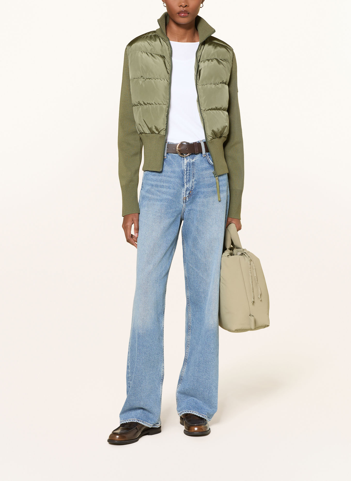 CANADA GOOSE HYBRIDGE Down jacket in a Material Blend: OLIVE