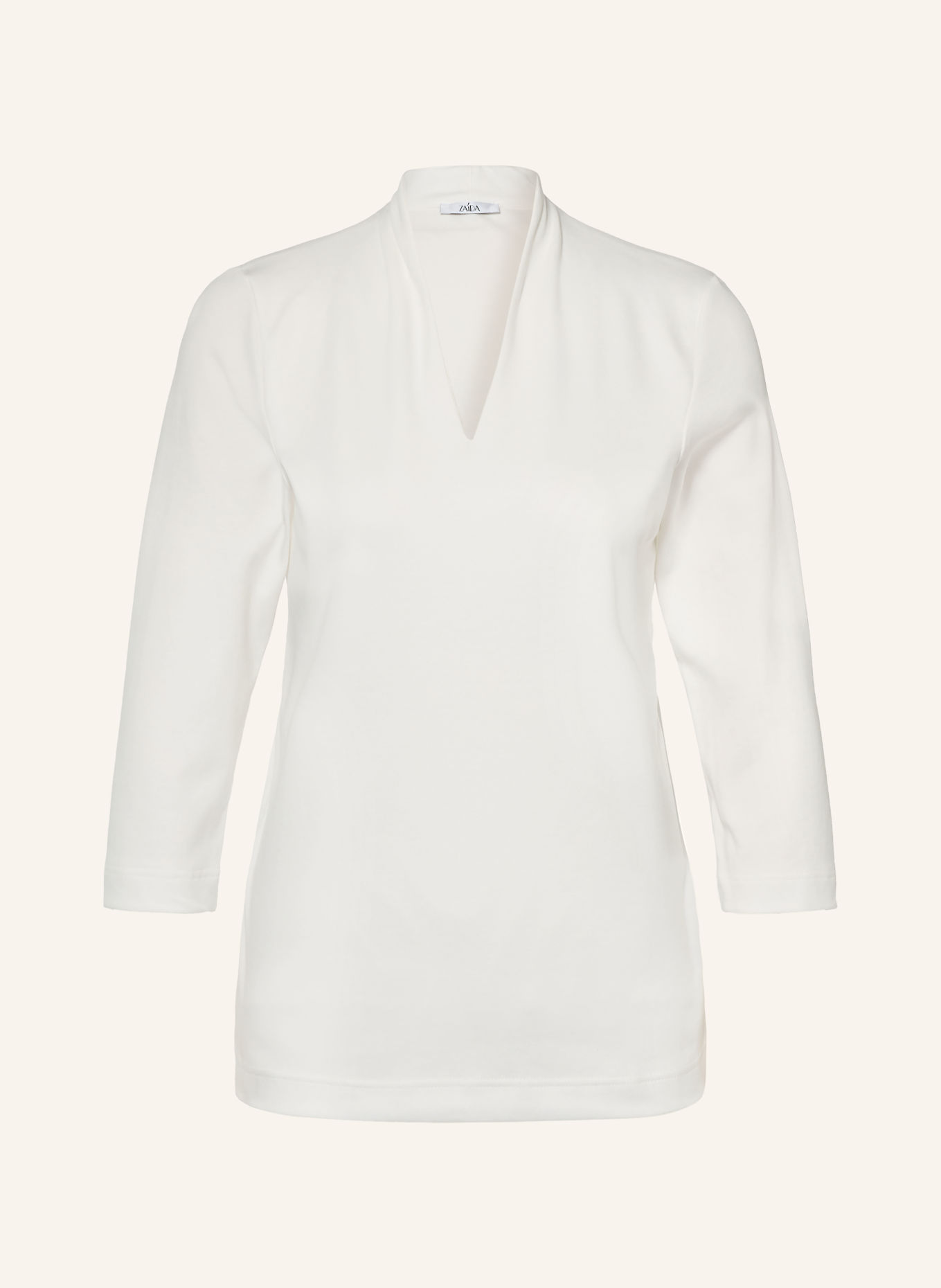 ZAÍDA Shirt with a boat neck: WHITE