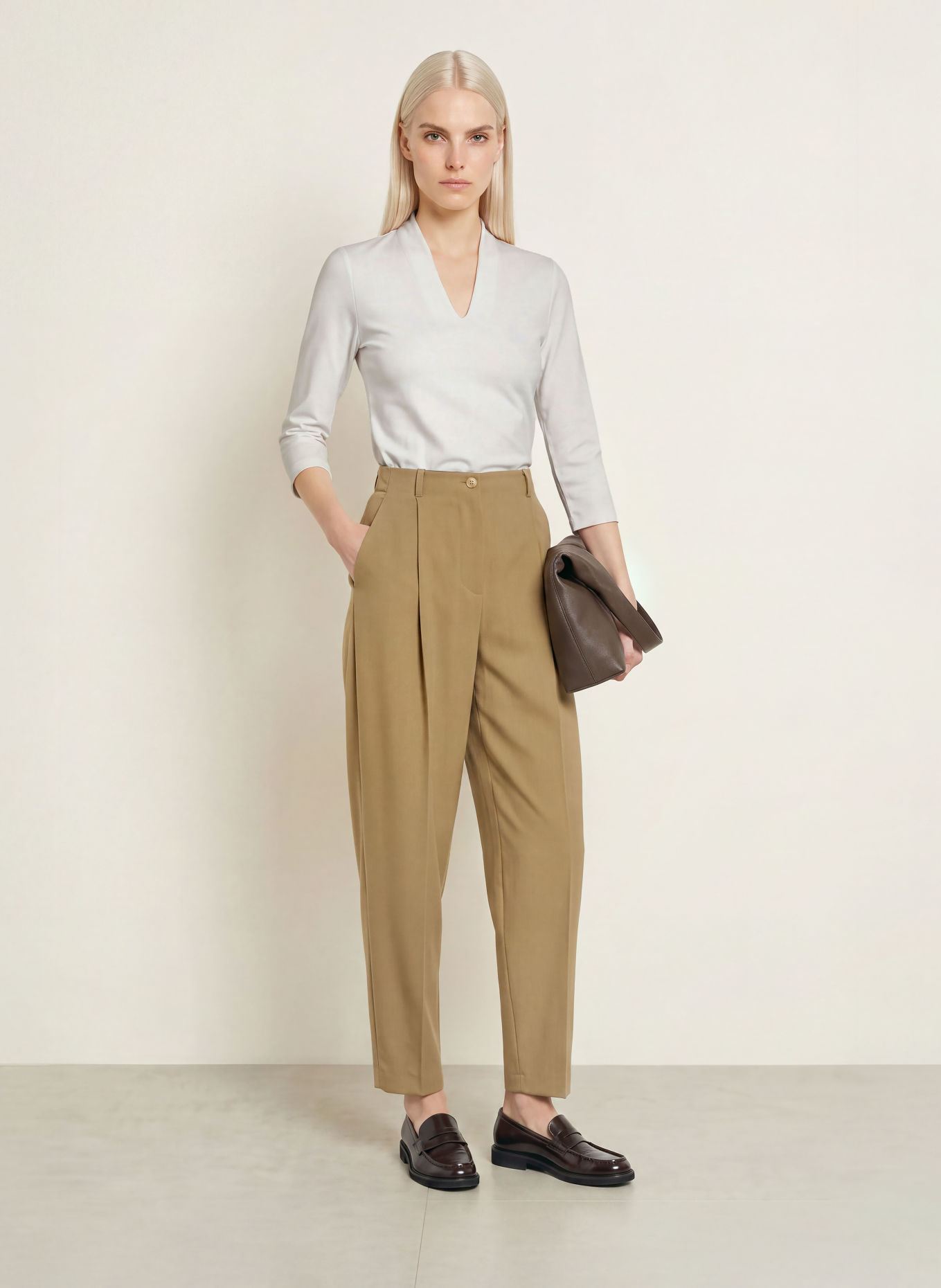 ZAÍDA Shirt with a boat neck: WHITE