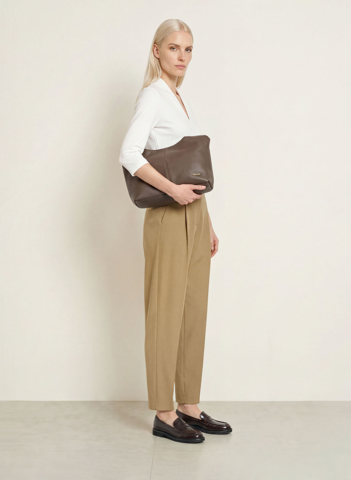 ZAÍDA Shirt with a boat neck: WHITE