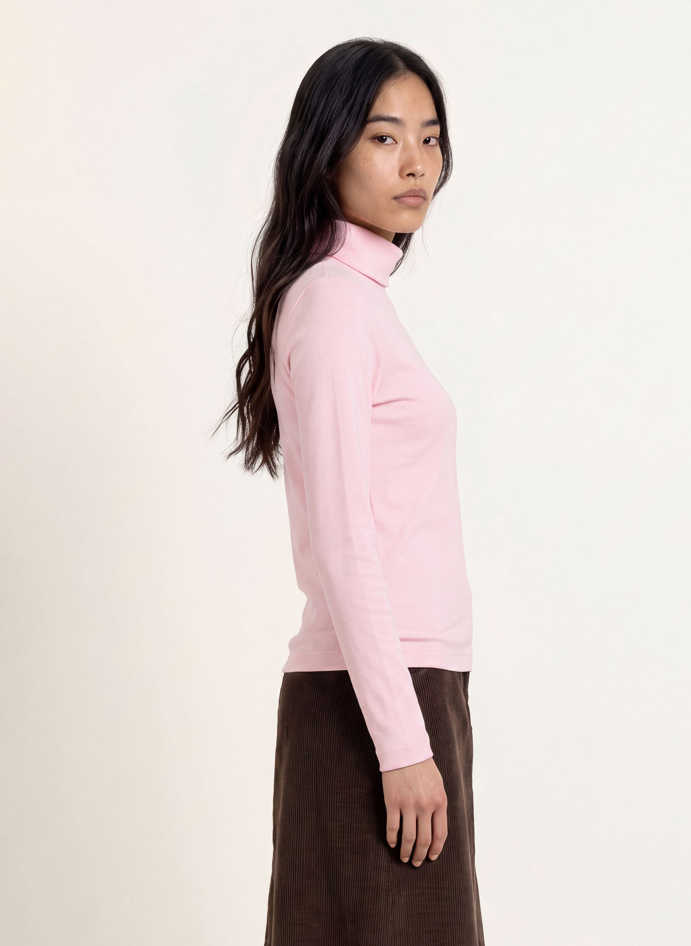 ZAÍDA Turtleneck top: LIGHT PINK