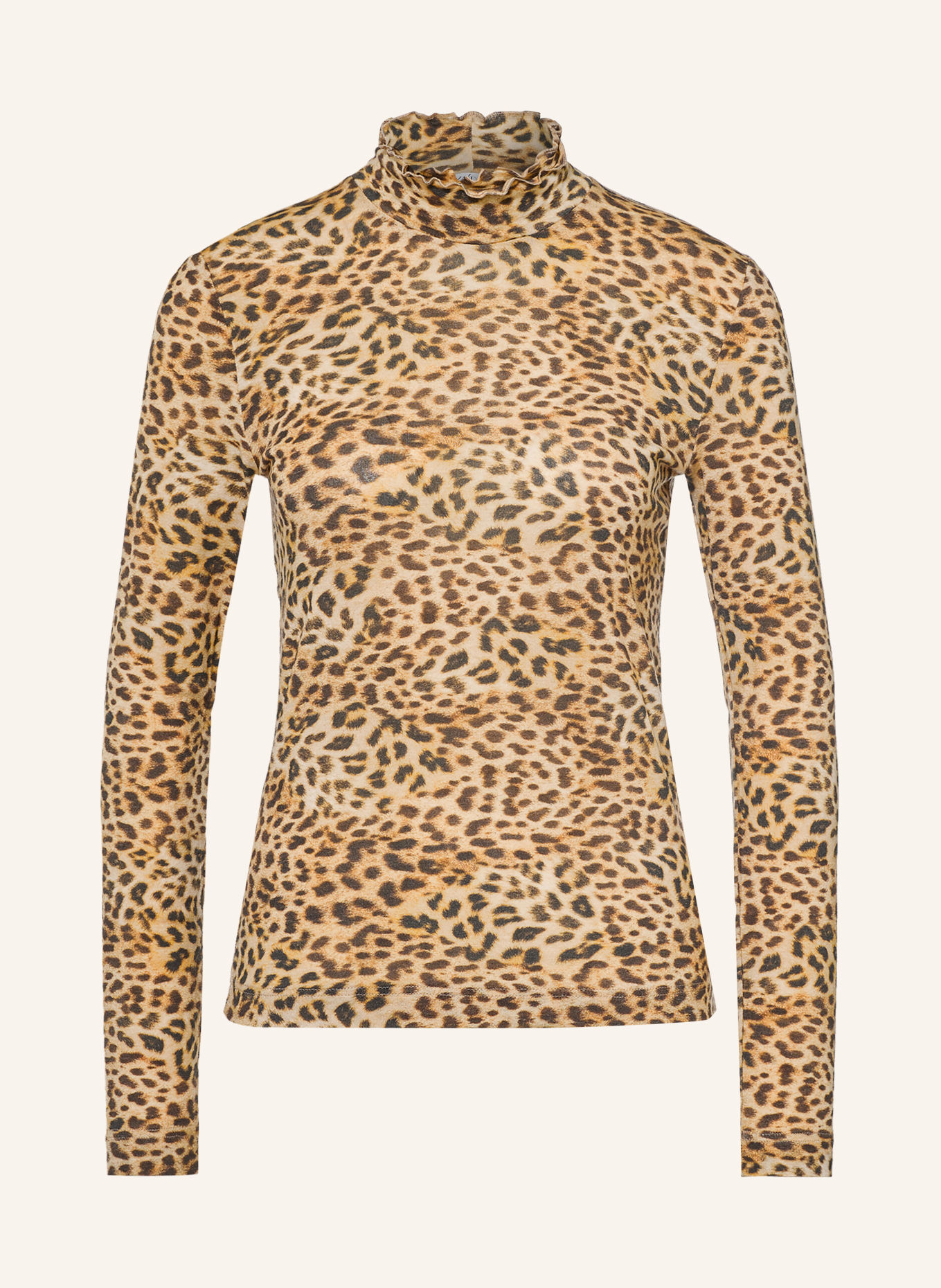 ZAÍDA Long-sleeve shirt: BEIGE / BLACK