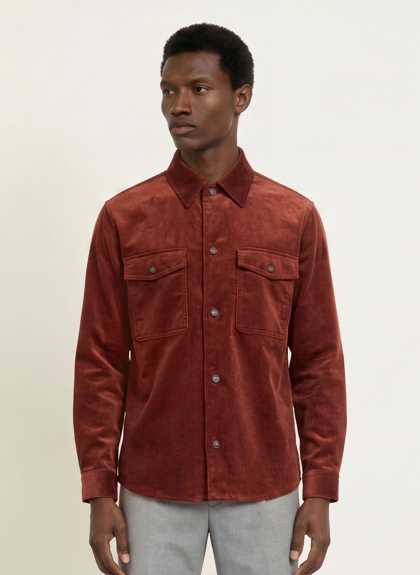 BOSS Cord-Overshirt CARPER: BRAUN