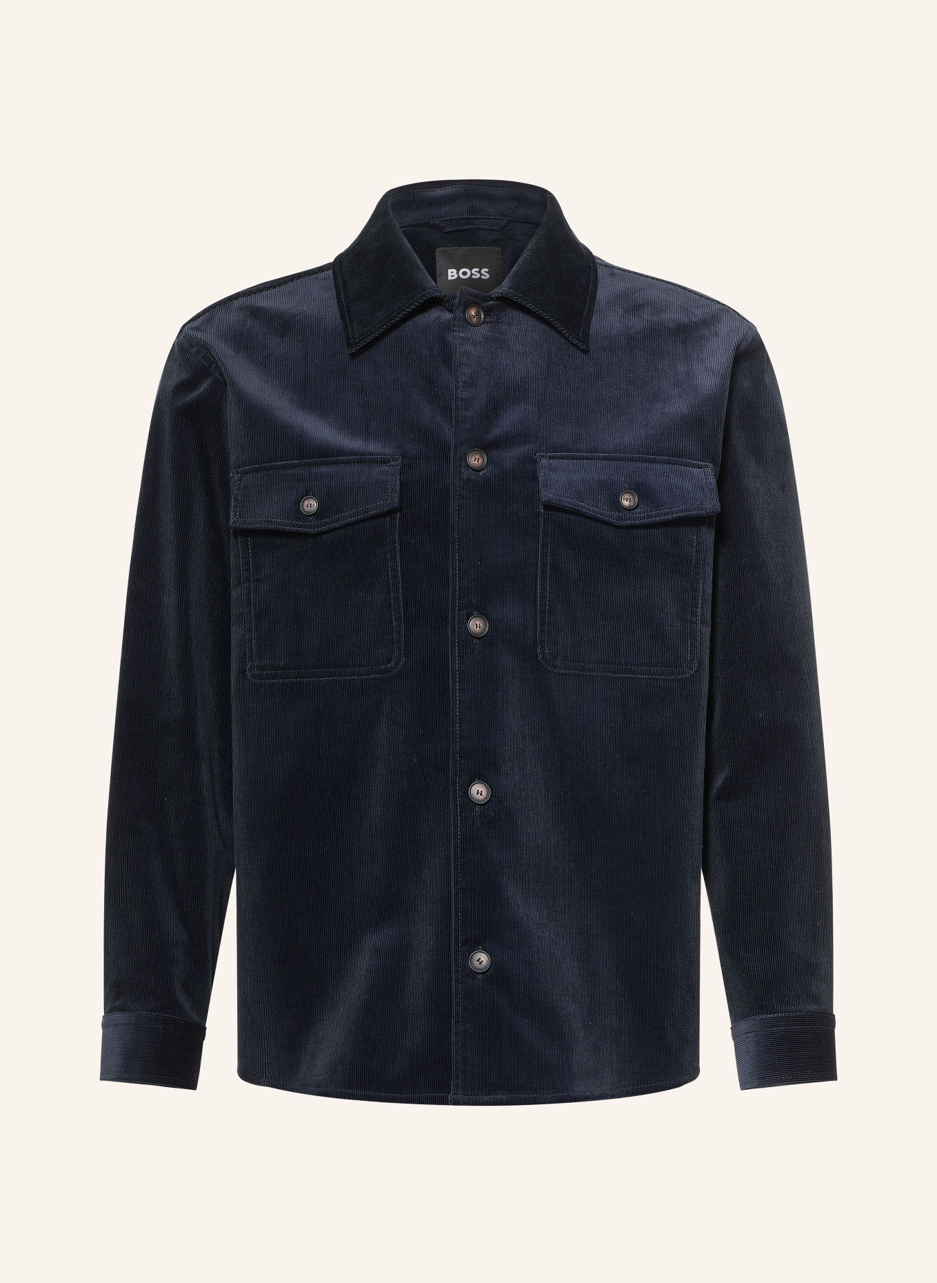 BOSS Corduroy-Overshirt CARPER: DONKERBLAUW