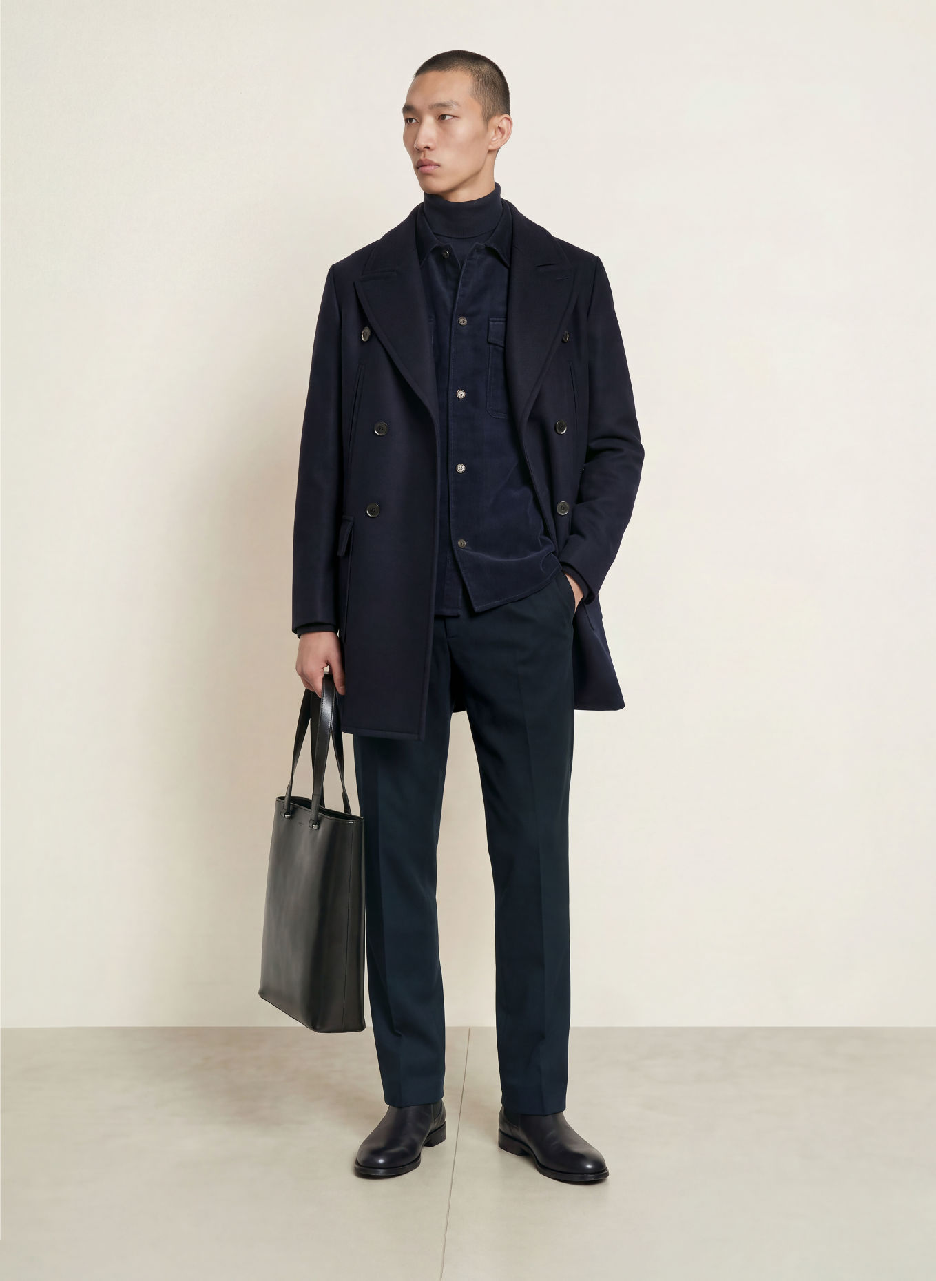 BOSS Corduroy-Overshirt CARPER: DONKERBLAUW