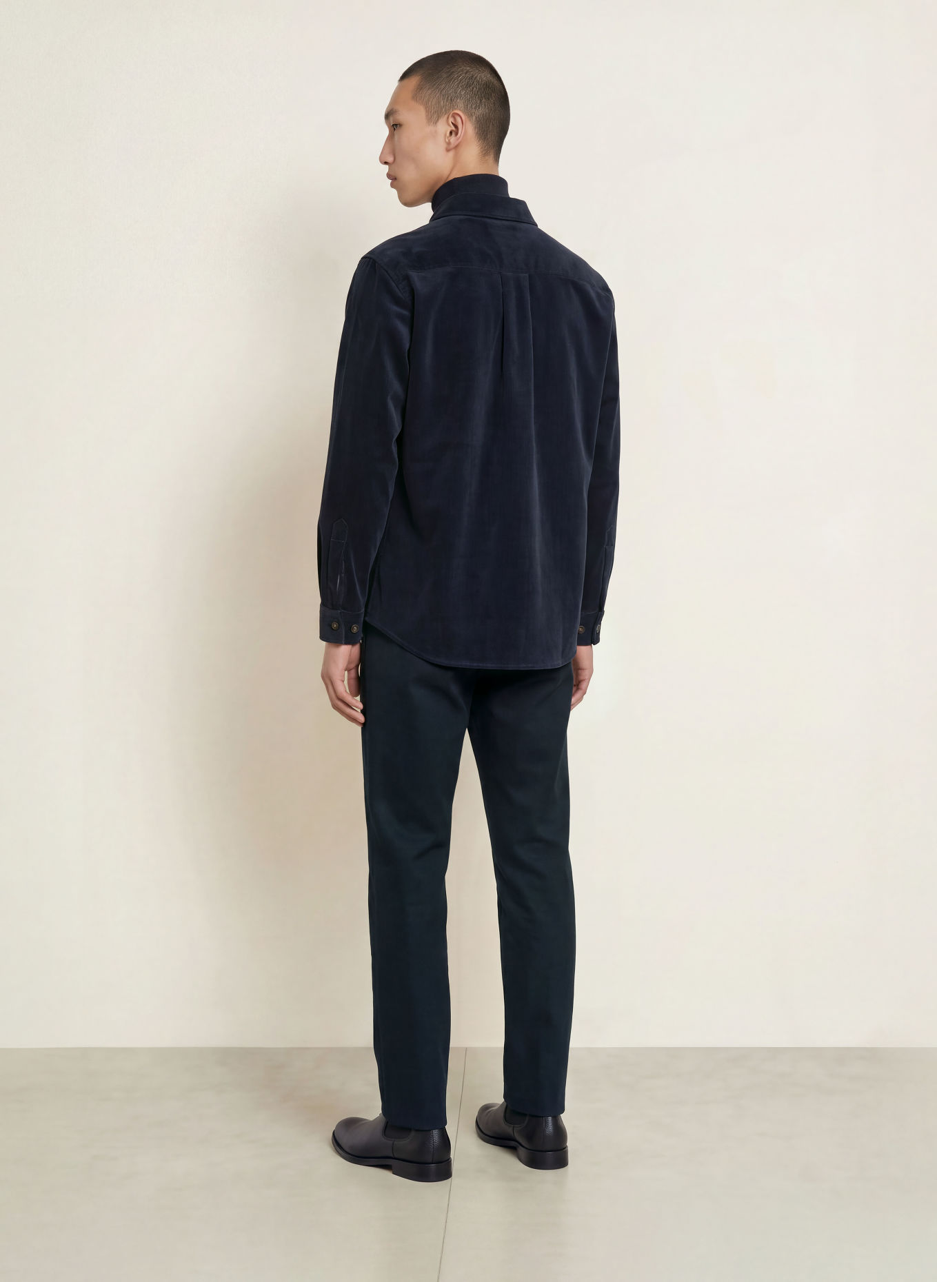 BOSS Corduroy-Overshirt CARPER: DONKERBLAUW