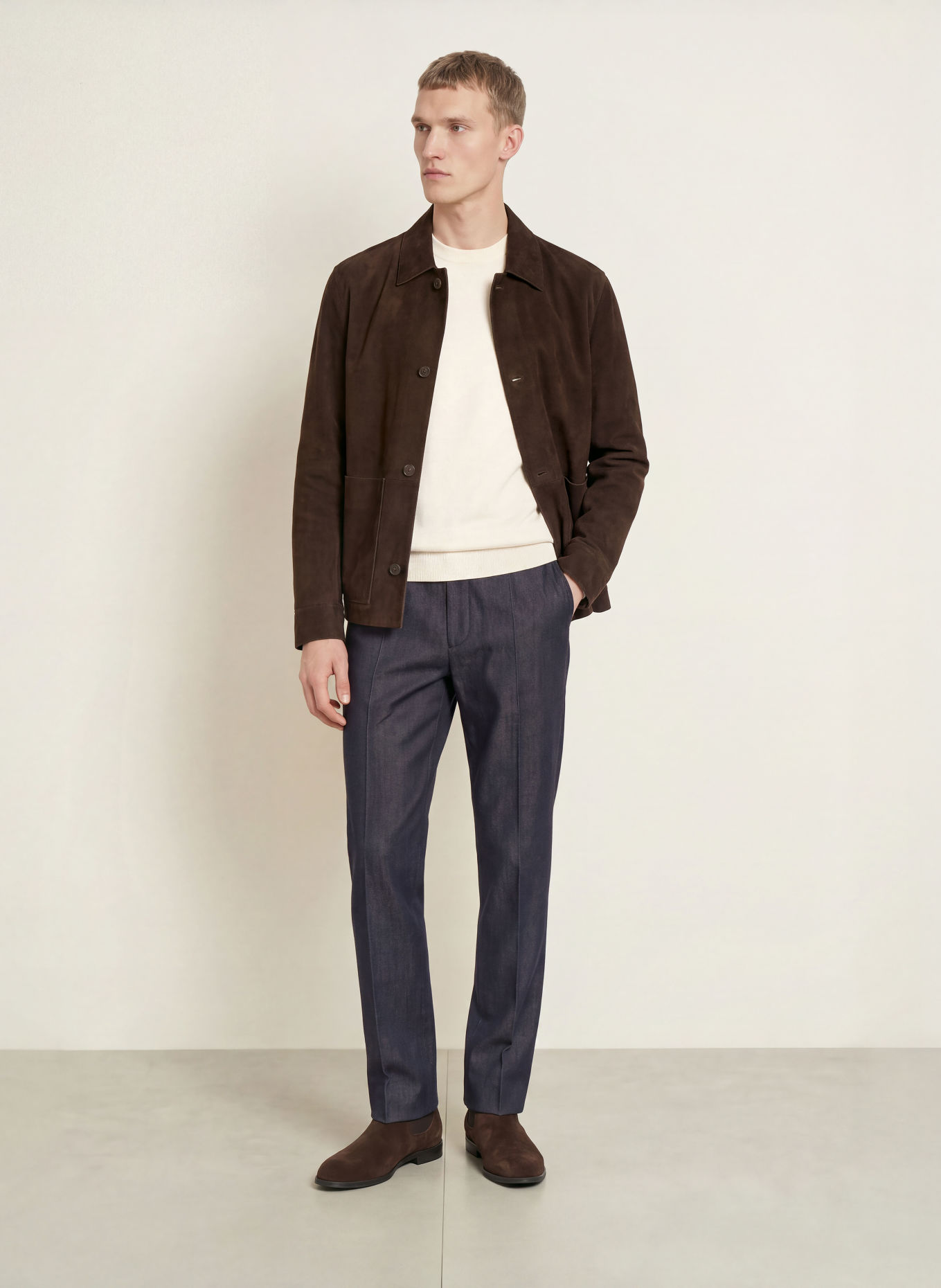 BOSS Broek PERINO Tapered Fit: DONKERBLAUW
