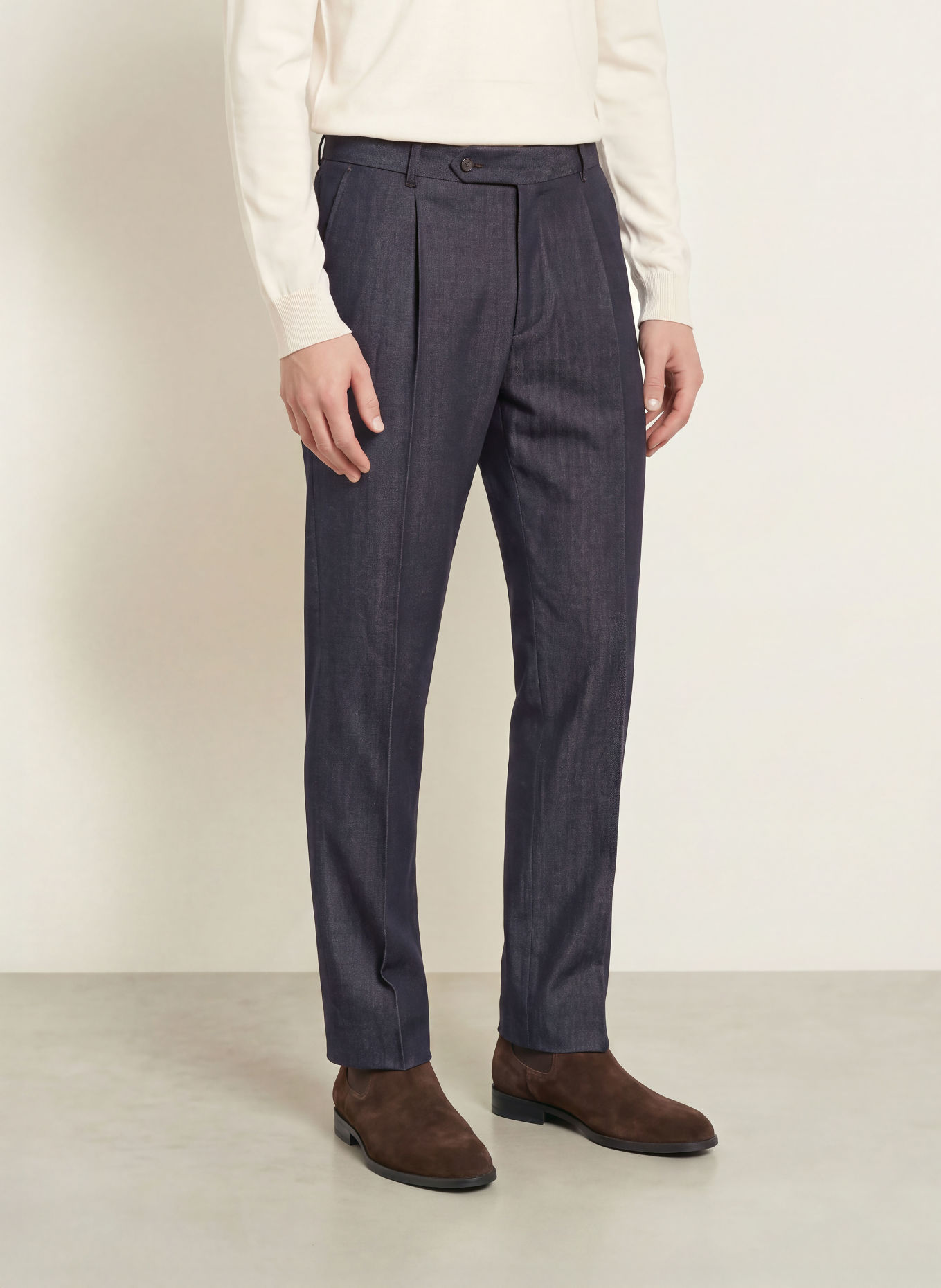 BOSS Broek PERINO Tapered Fit: DONKERBLAUW