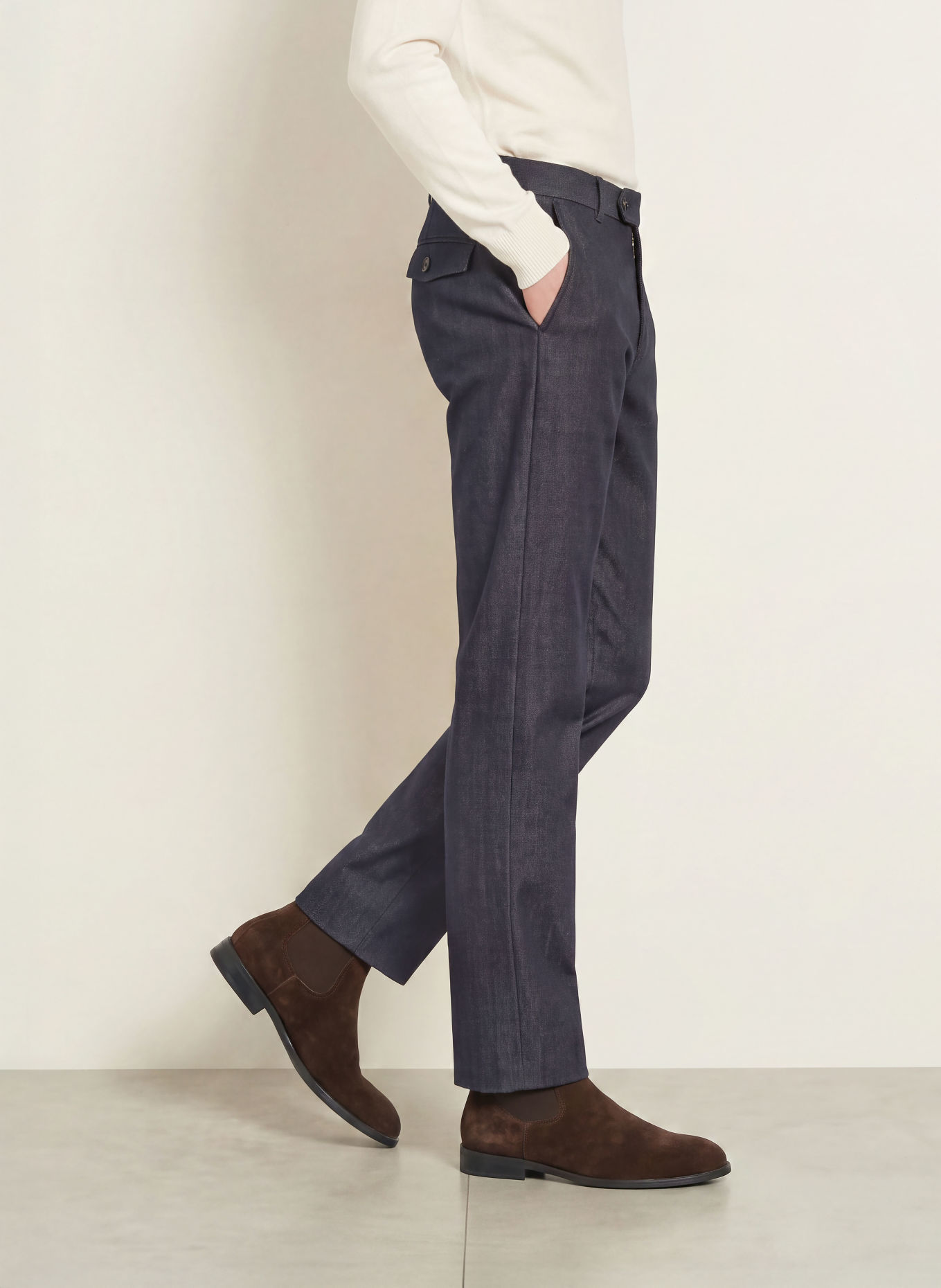 BOSS Broek PERINO Tapered Fit: DONKERBLAUW