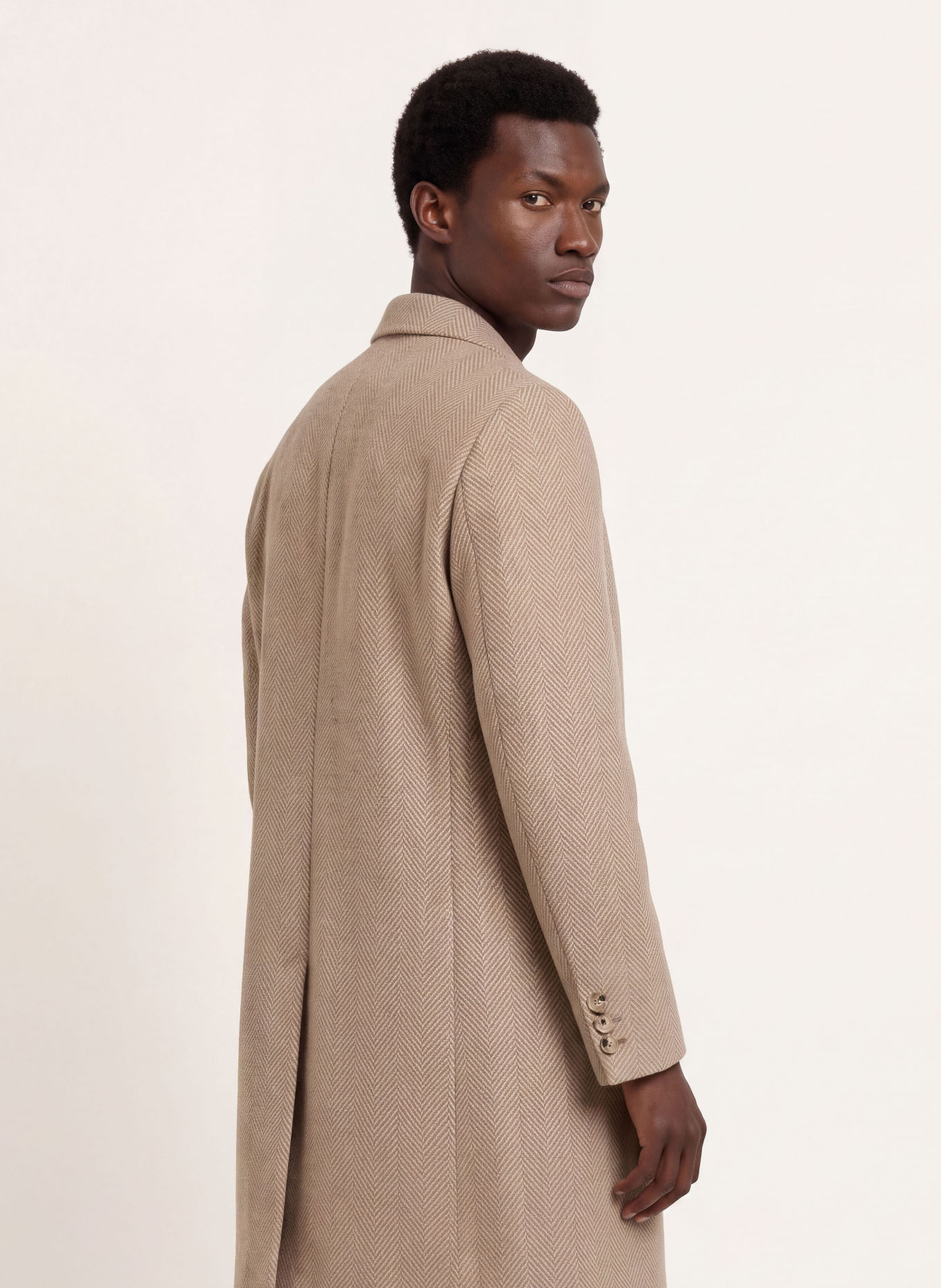 BOSS JARED Wool coat: BROWN / LIGHT BROWN