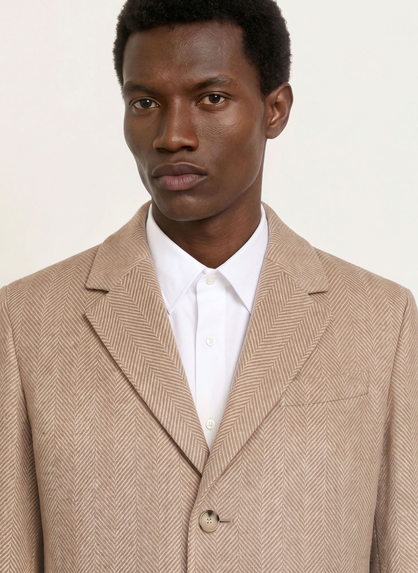 BOSS JARED Wool coat: BROWN / LIGHT BROWN