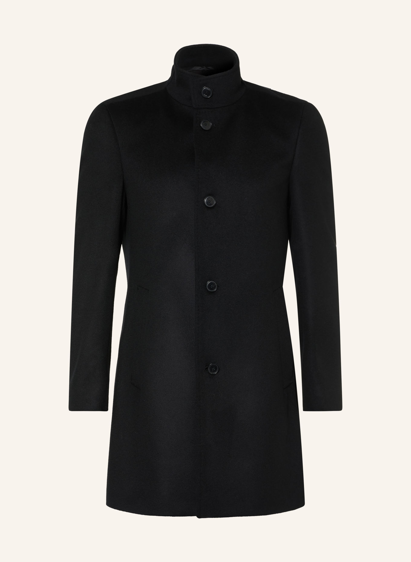 BOSS HYED Wool coat: BLACK