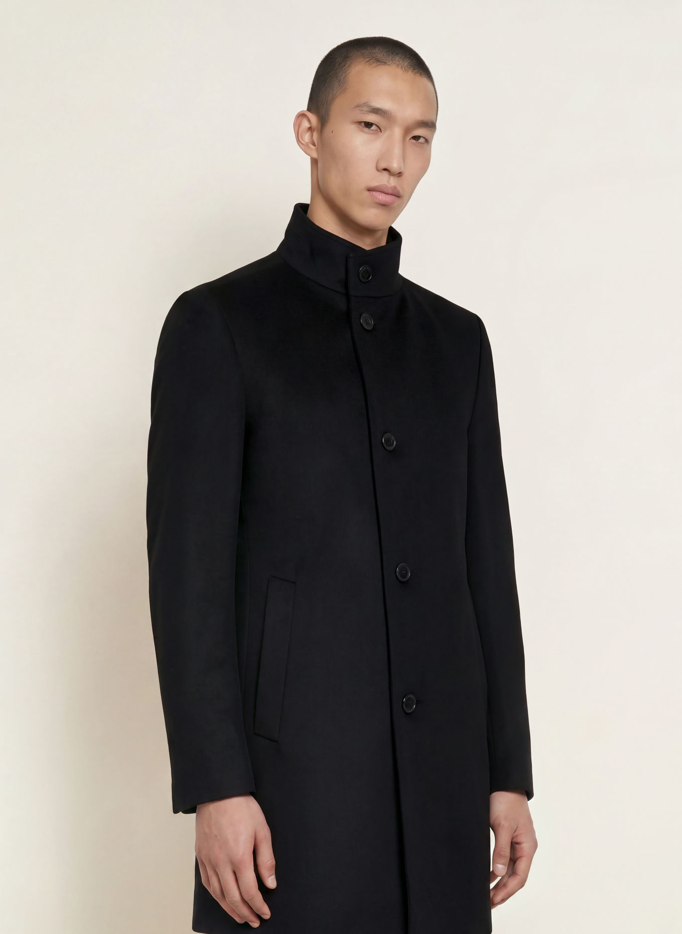 BOSS HYED Wool coat: BLACK