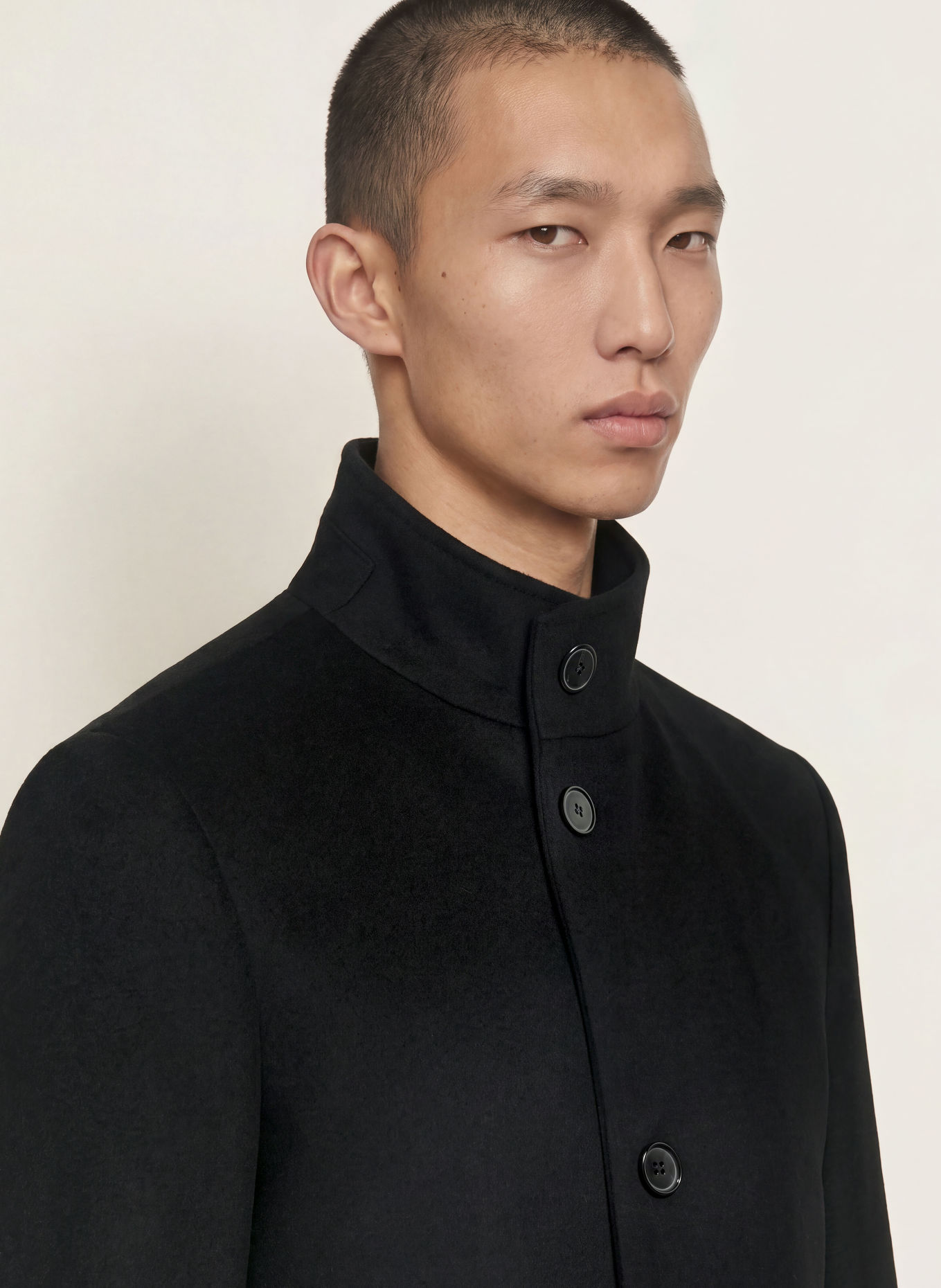 BOSS HYED Wool coat: BLACK