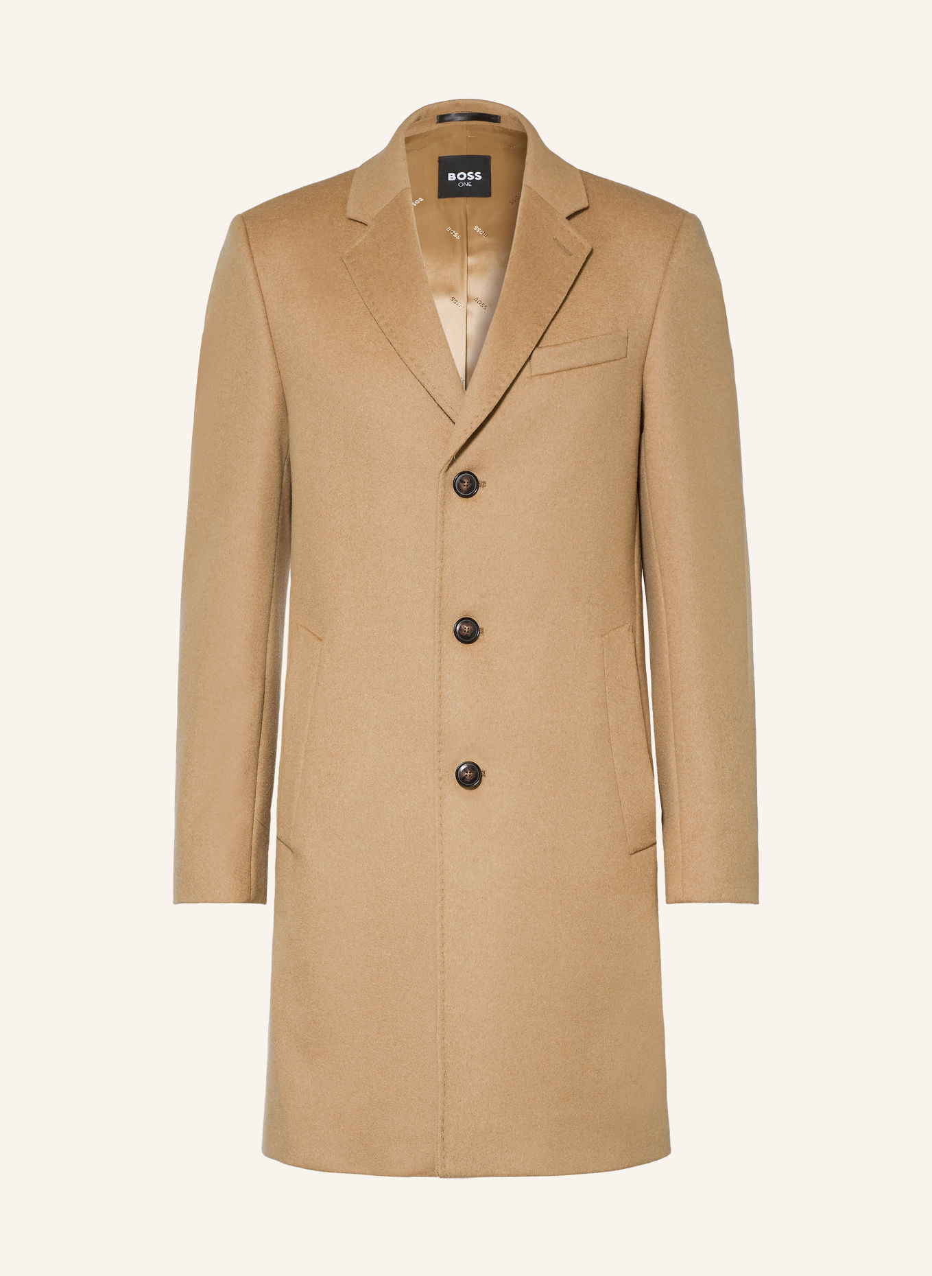 BOSS HYDE Wool coat: BEIGE