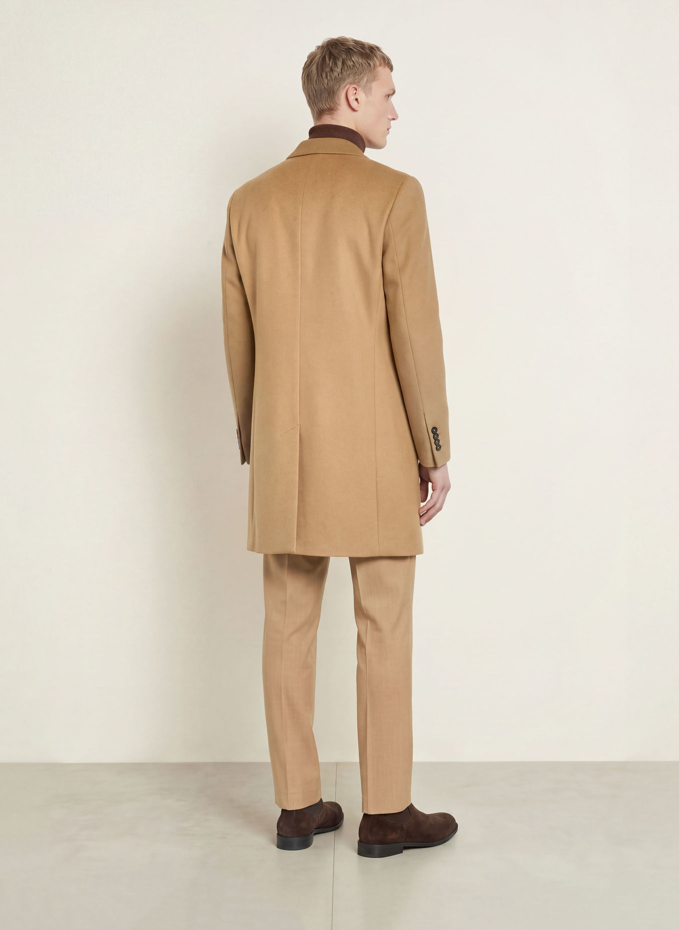 BOSS HYDE Wool coat: BEIGE
