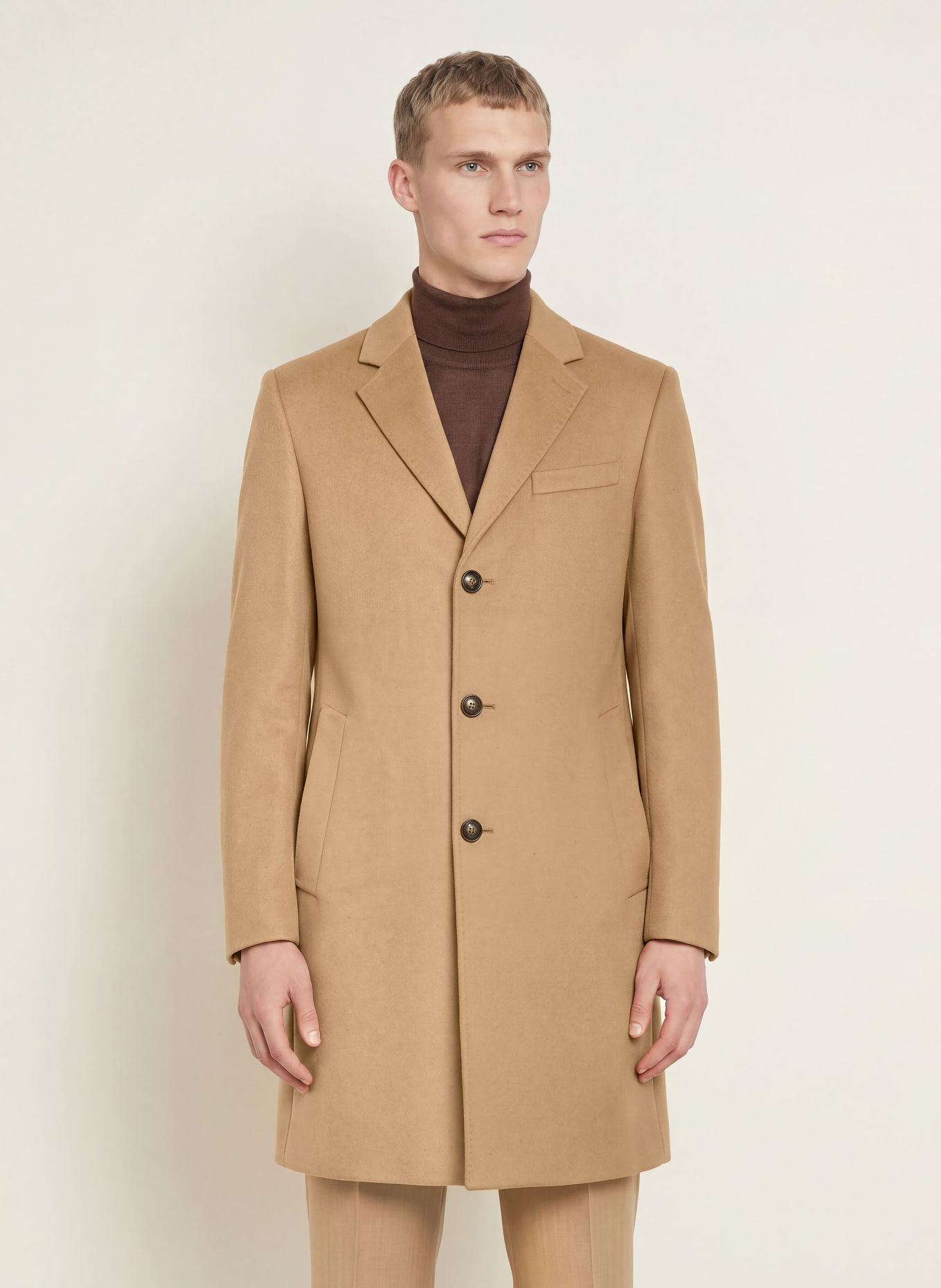 BOSS HYDE Wool coat: BEIGE