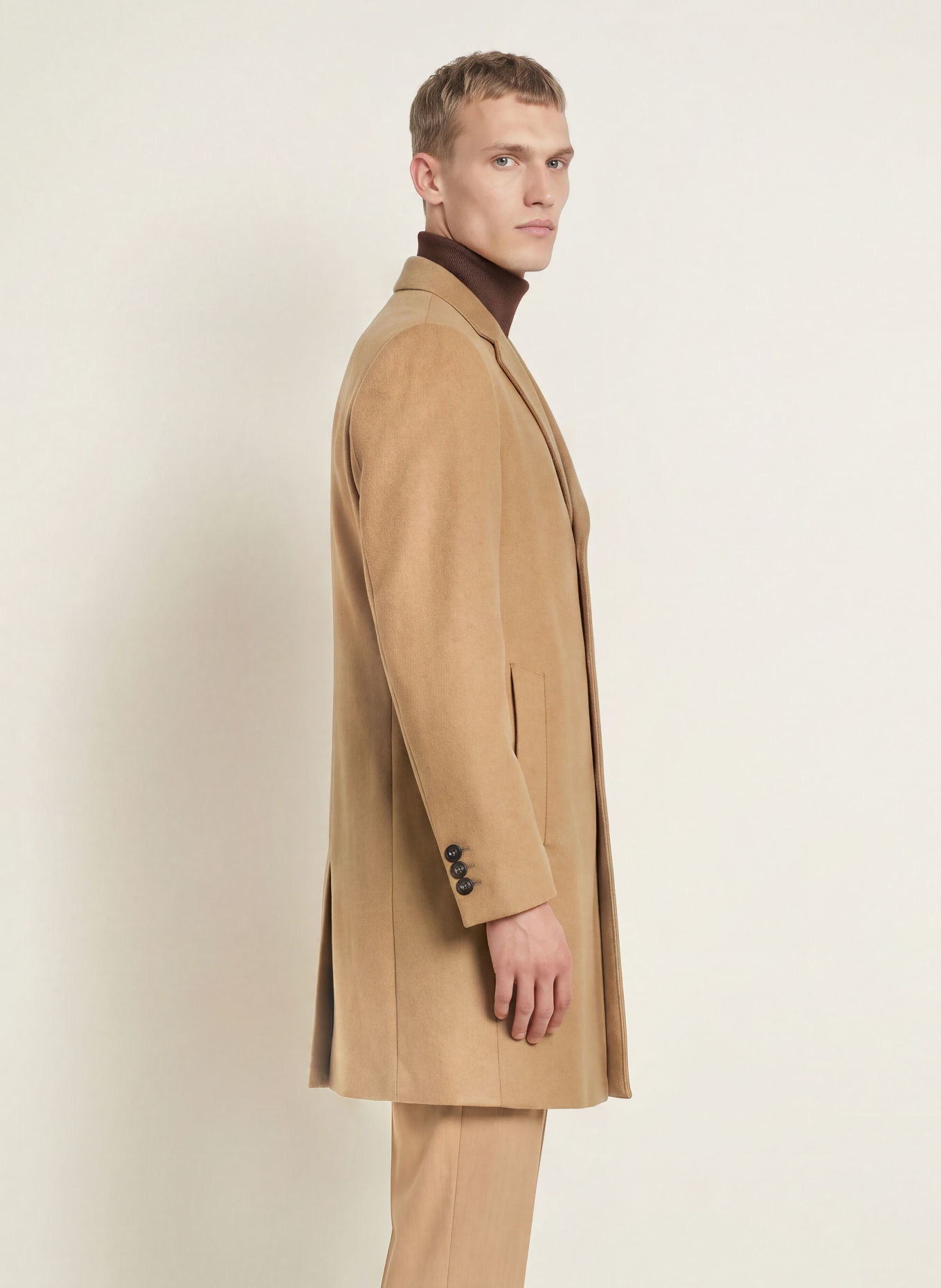 BOSS HYDE Wool coat: BEIGE