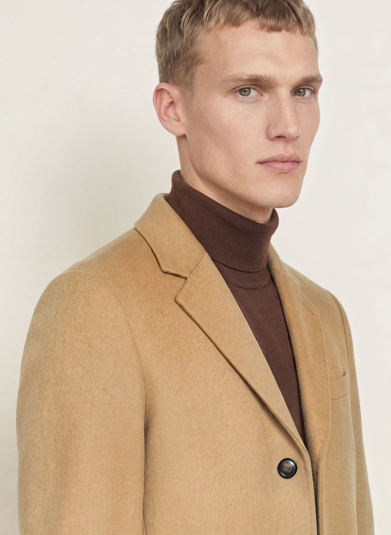 BOSS HYDE Wool coat: BEIGE