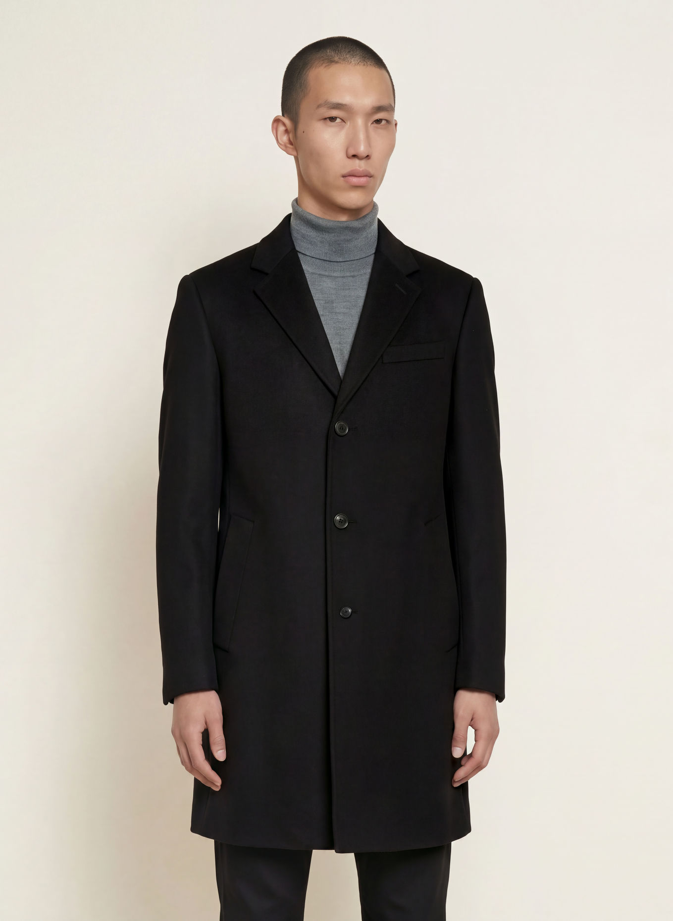 BOSS Wollmantel HYDE: SCHWARZ
