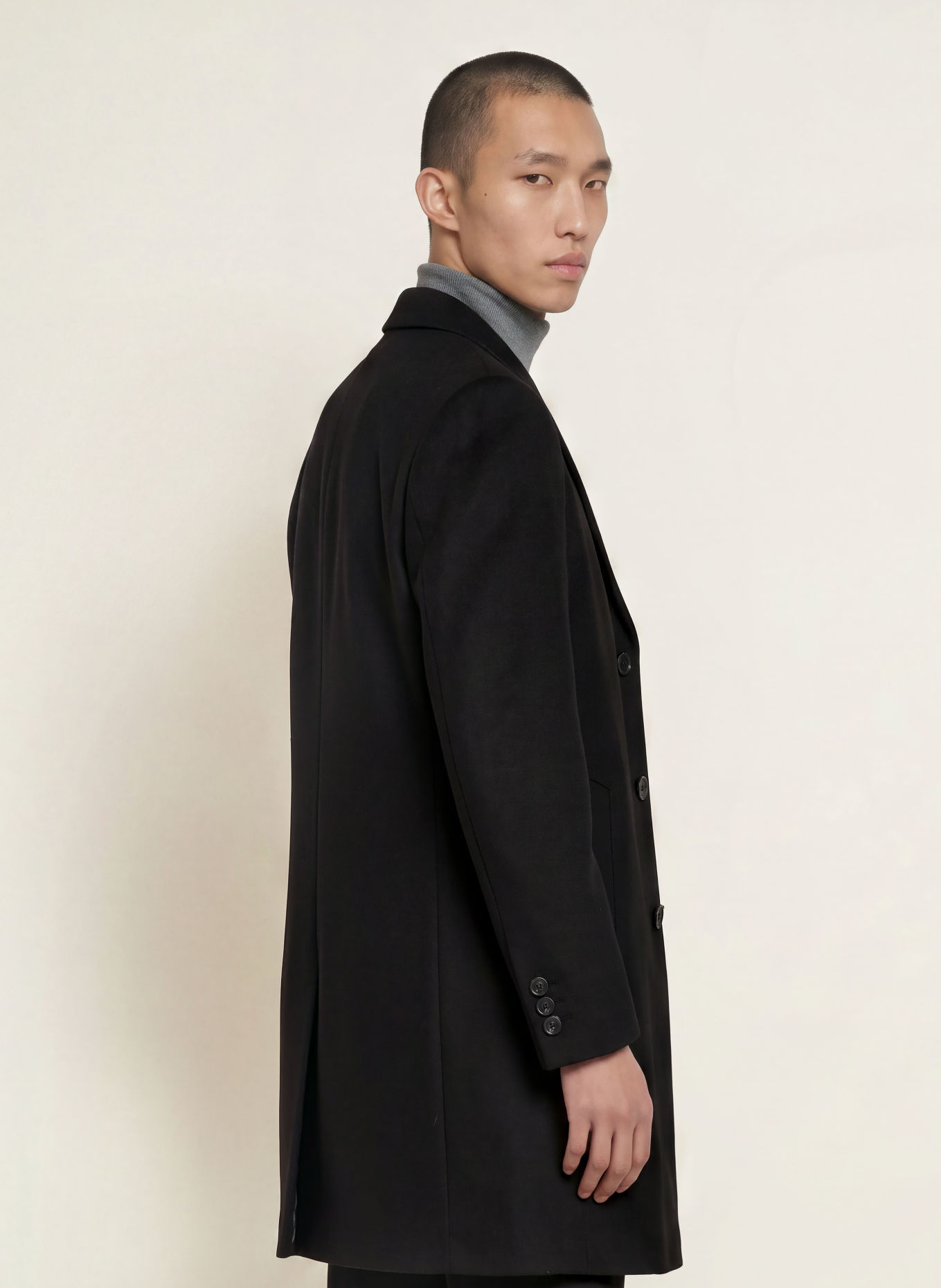 BOSS Wollmantel HYDE: SCHWARZ