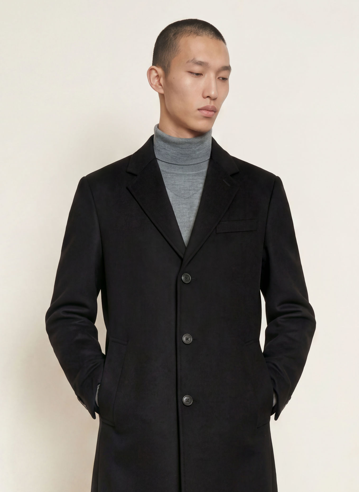 BOSS Wollmantel HYDE: SCHWARZ