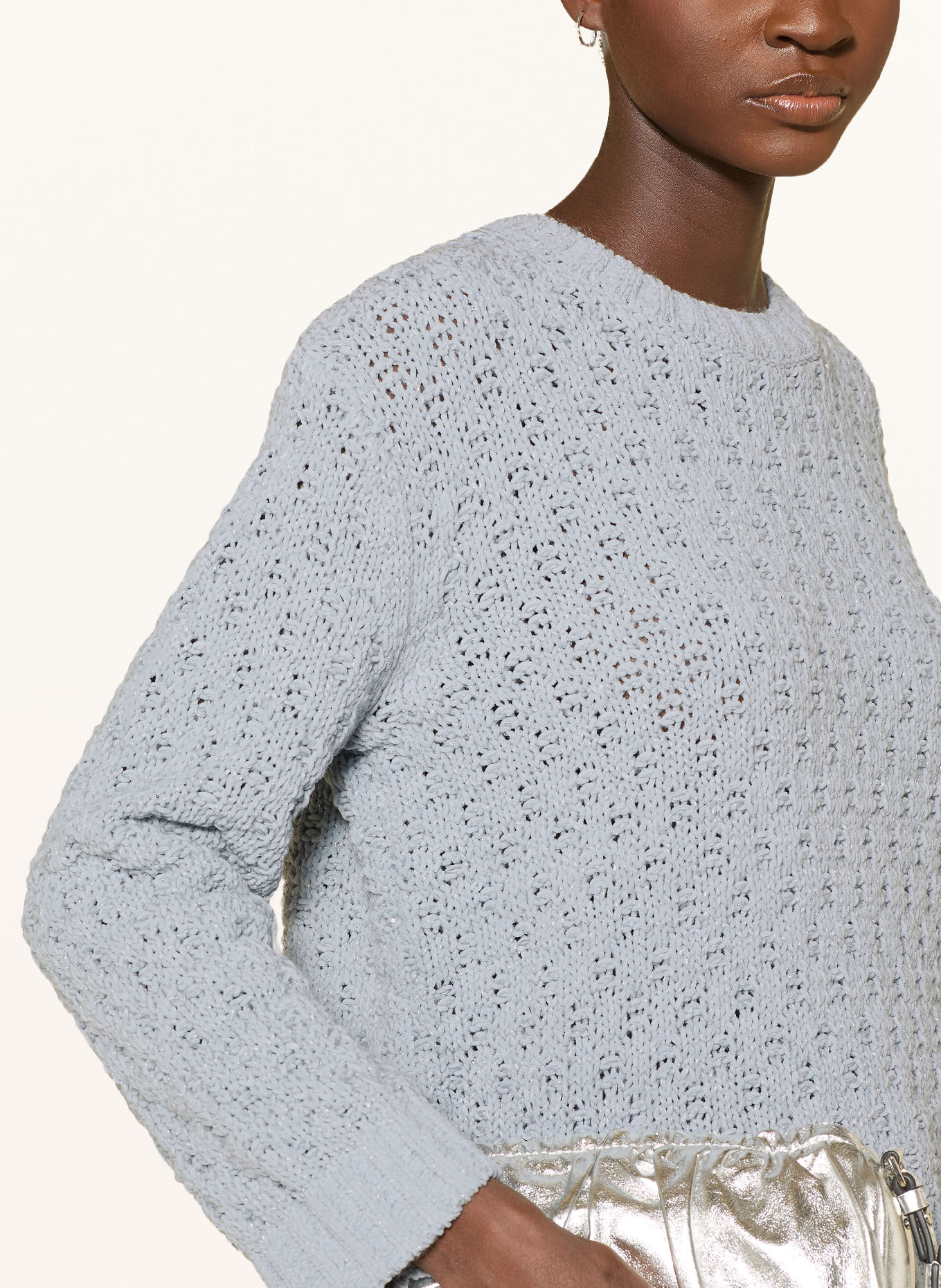 monari Trui met glittergaren: BLAUWGRIJS